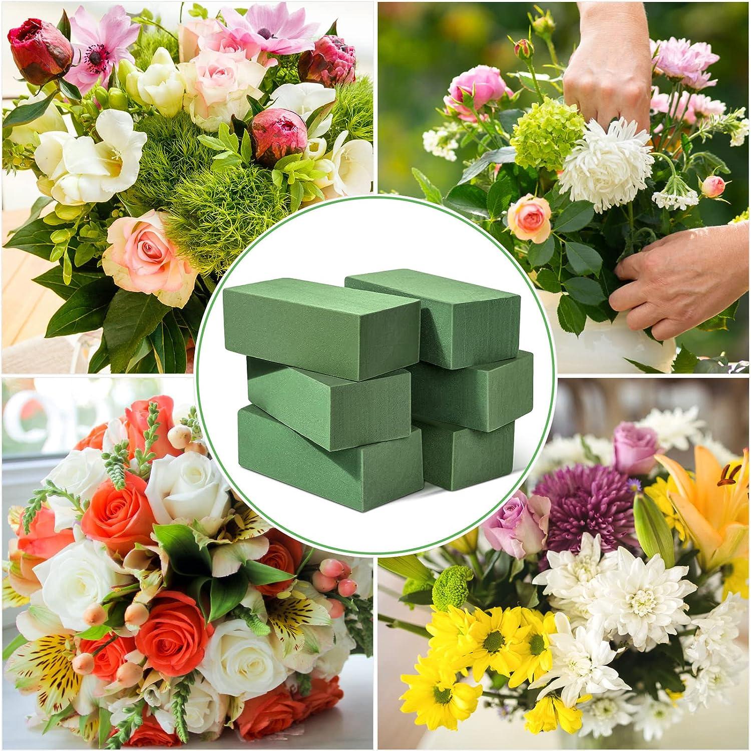 Oasis Dry Floral Foam Bricks for Decorative Arrangement - Durable and Easy  to Cut Dry Foam Bricks for Artificial Flowers to Holds Largest Silk Stems 