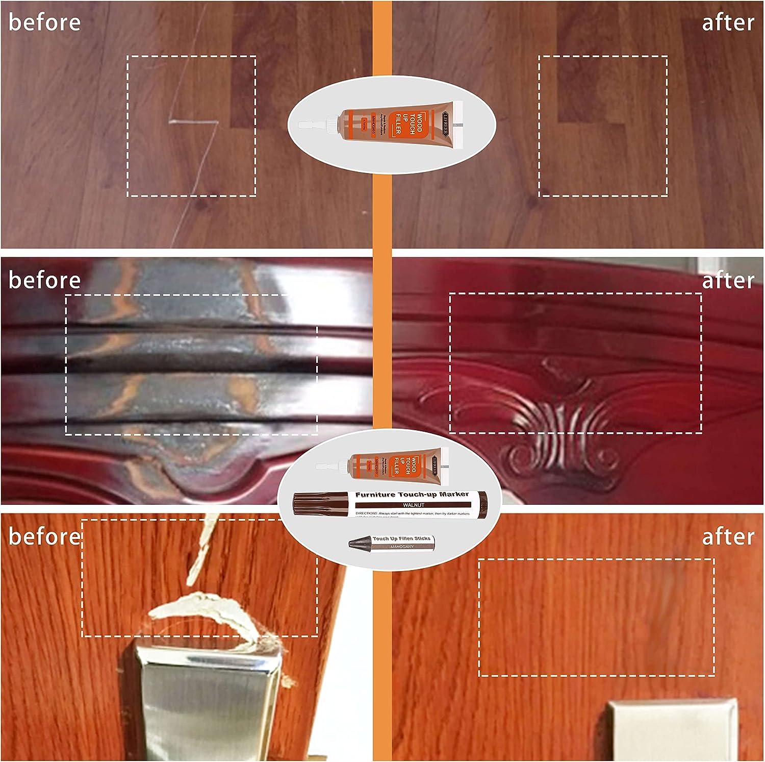 Hardwood Floor Repair Kit, Wood Furniture Repair Kit -19 Pcs Wood Touch up  Wax w