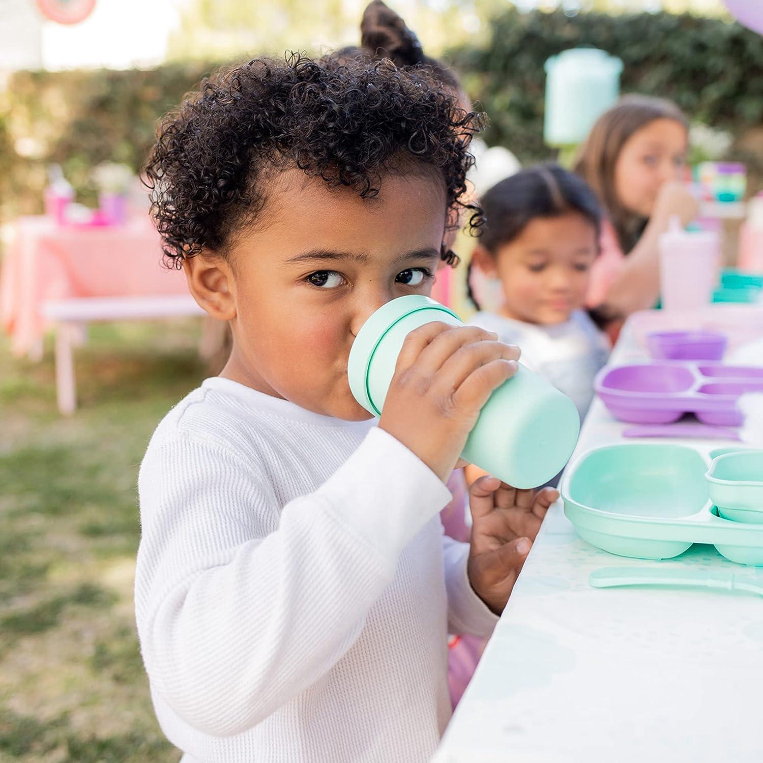 Re-Play Made in The USA 4pk No Spill Sippy Cups for Baby, Toddler, and Child  Feeding - Aqua, Blush, White, Grey (Fresh+) 