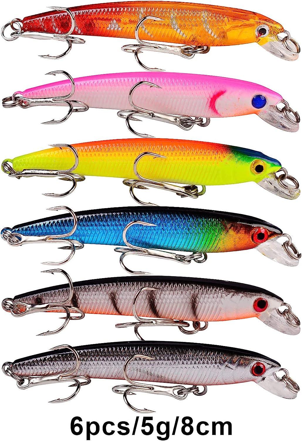 BAIKALBASS Bass Fishing Lures Kit Set Topwater Hard Baits Minnow Crankbait  Pencil VIB Swimbait for Bass Pike Fit Saltwater and Freshwater
