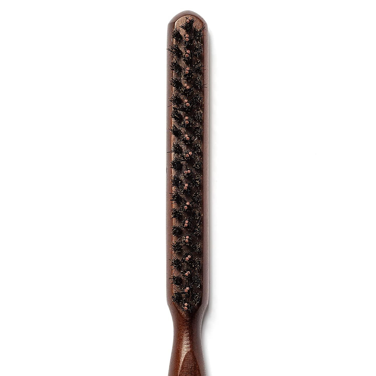 Boar And Nylon Bristle Teasing Brush Teasing Comb With Rat Tail Pick For Hair Sectioning For Edge