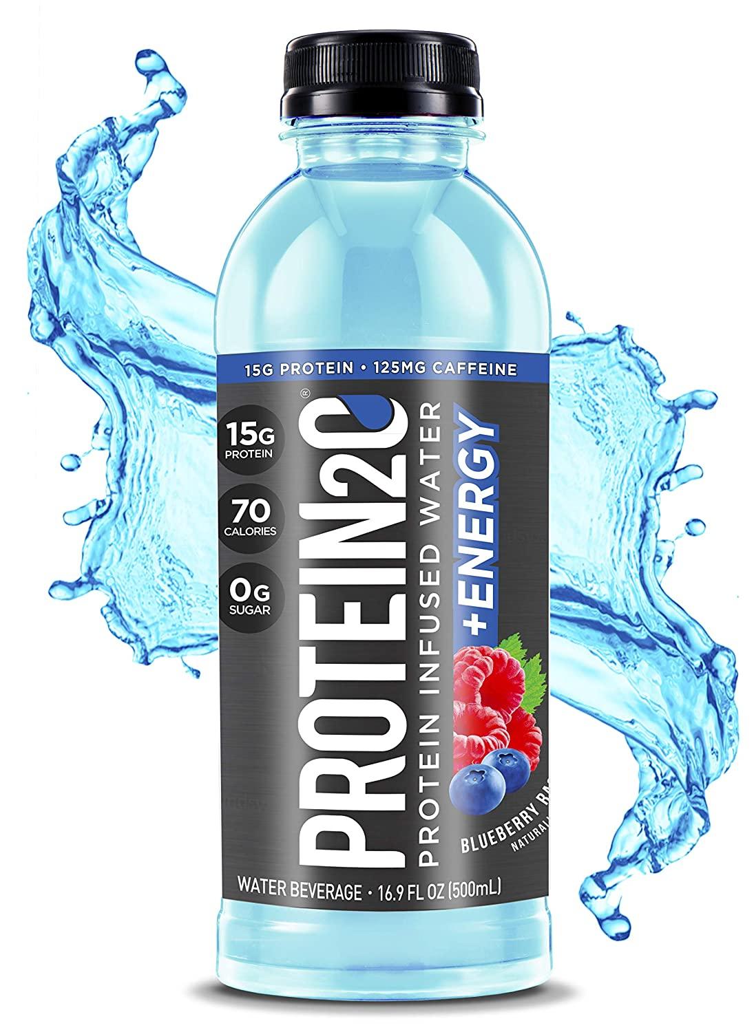 Protein2o 15g Whey Protein Infused Water, Wild Cherry, 16.9 oz Bottle (Pack  of 12) 