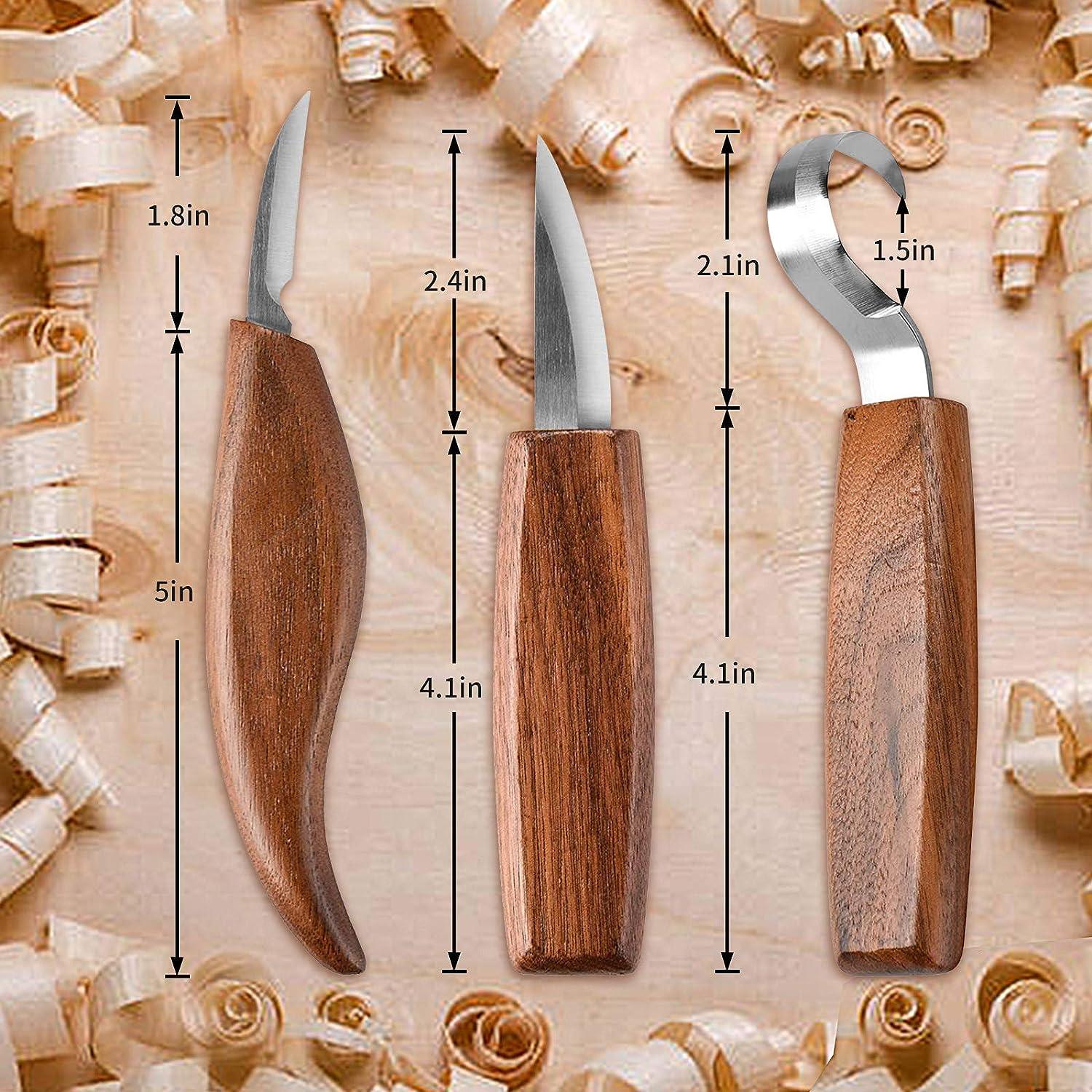Whittling Wood Carving Kit For Beginners Chip Carving Knife Kit, Wood  Carving Tools For Spoon/Bowl/Cup/Kuksa DIY Craft Woodworking Hobby Kits For  Adul