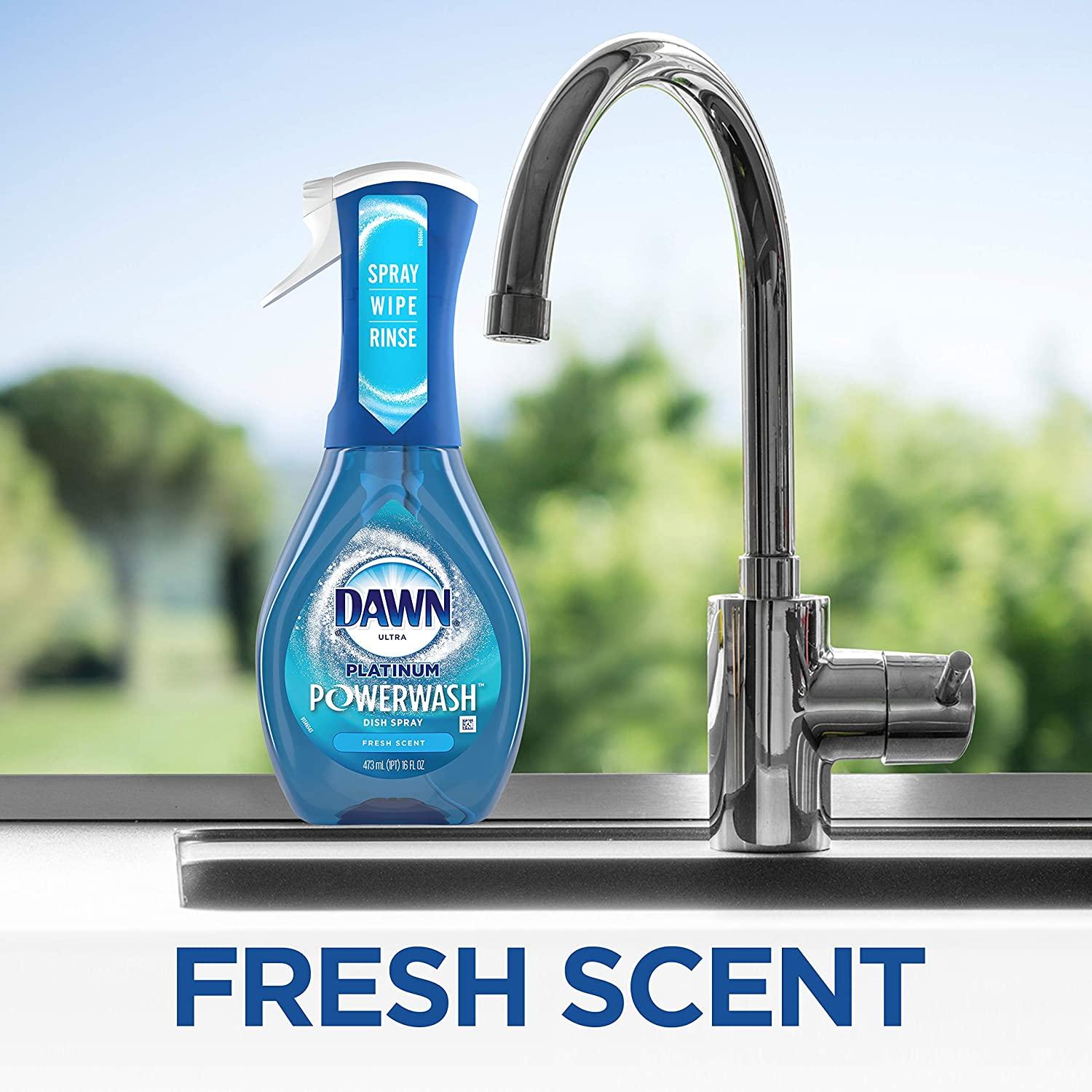 Dawn Platinum Power Wash Dish Spray Dishwashing Liquid Soap 16 Oz Fresh  Scent for sale online