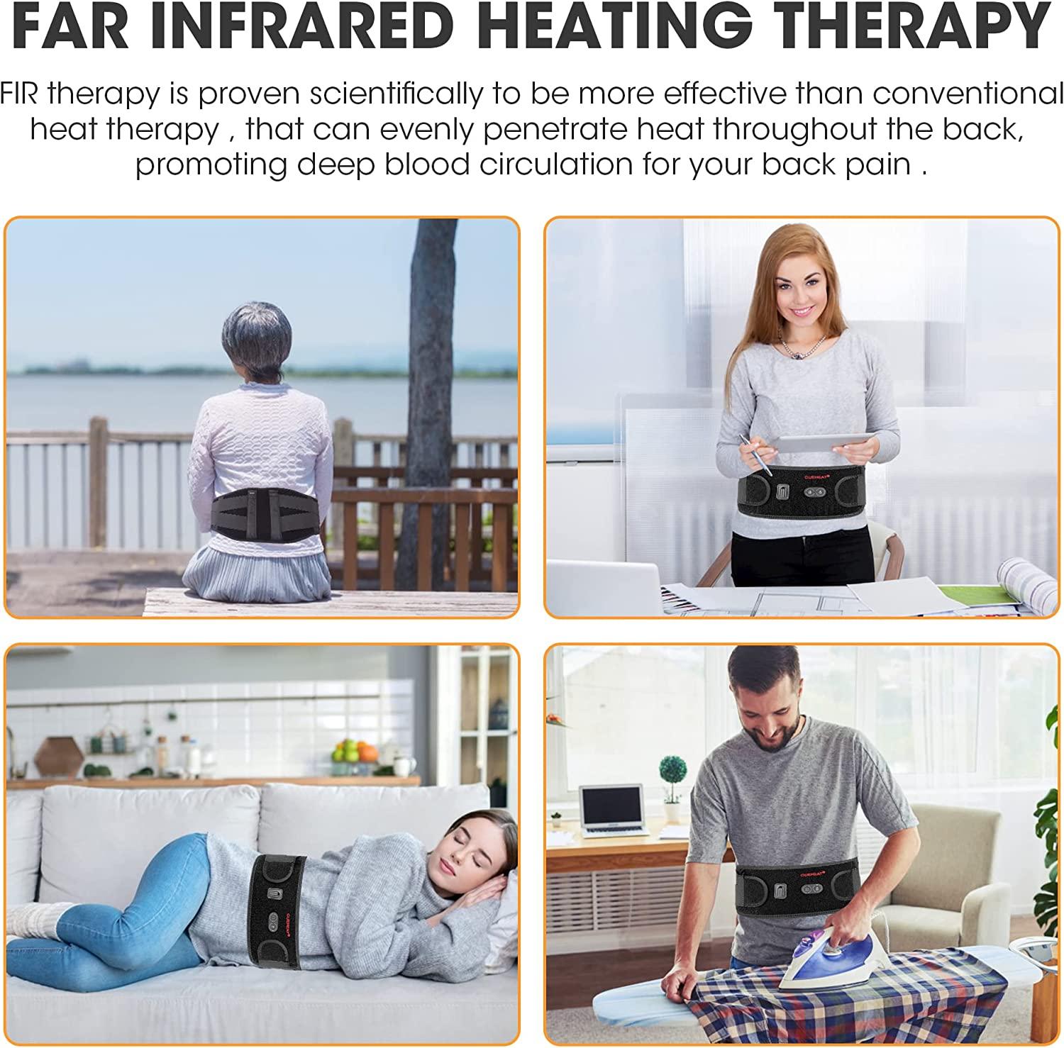  CUEHEAT Heating Pad Back Brace with Heat and Massage