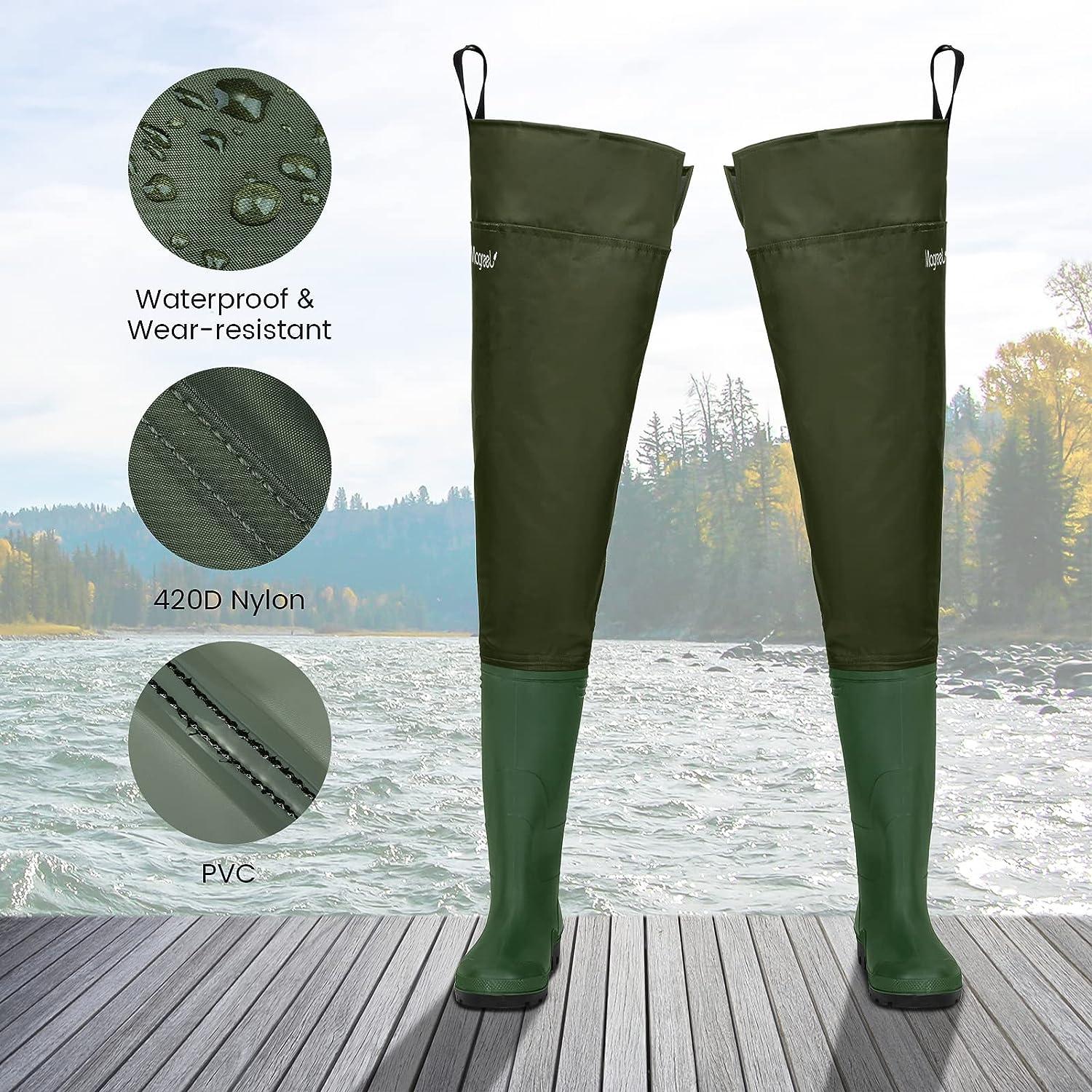 TideWe Hip Wader, Lightweight Hip Boot for Men and Women,2-Ply PVC/Nylon Fishing  Hip Wader Green Size 8 : : Sports & Outdoors