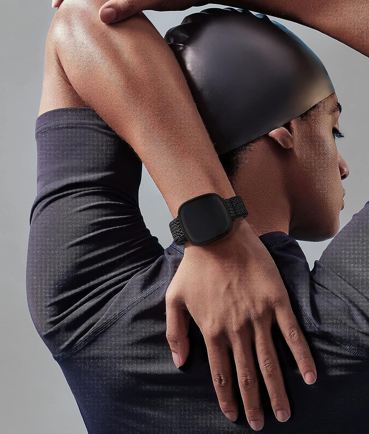 4 Pack Replacement Wristbands for Fitbit Versa 3/Versa 4/Sense/Sense 2  Bands for Women Men 