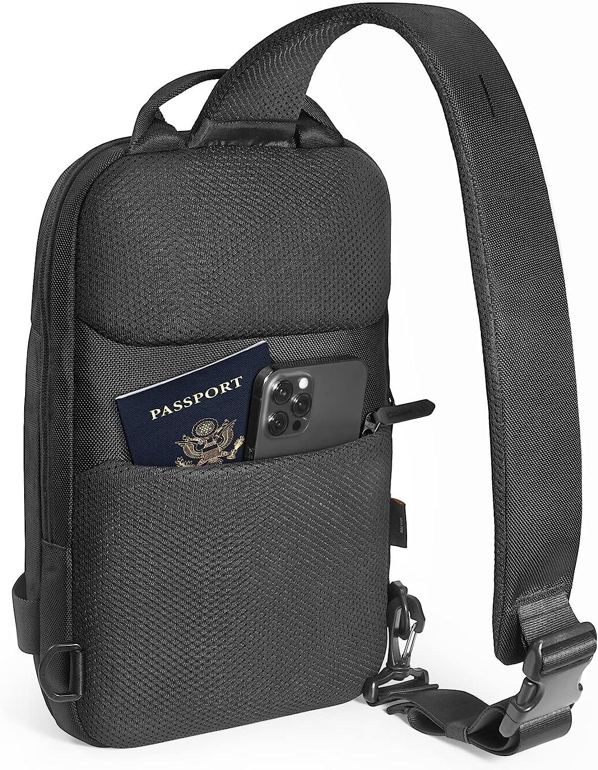 tomtoc 11 Inch Compact Minimalist EDC Sling Bag / Crossbody Bag / Shoulder  Bag - Black