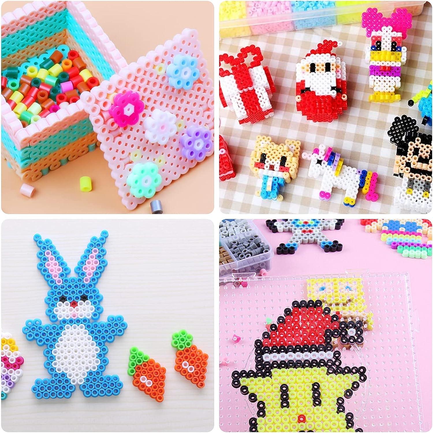 Frcolor Beads Board Bead Pegboard Fuse Pegboards Craft Boards Kids Plastic  Round Mini Square Iron Hexagon Diy Peg Tools 