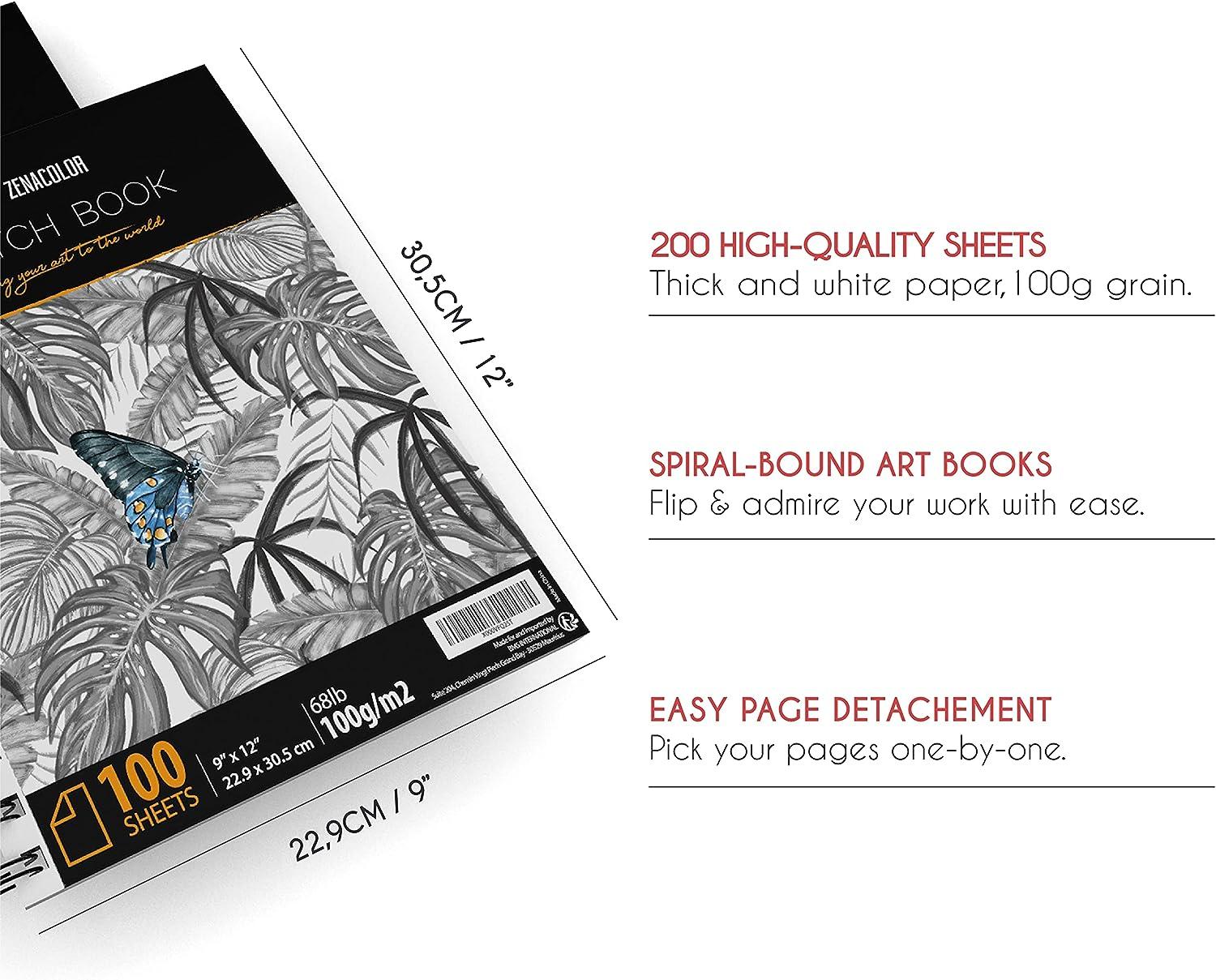  Zenacolor Complete Sketchbook Kit with Sketch Book A5