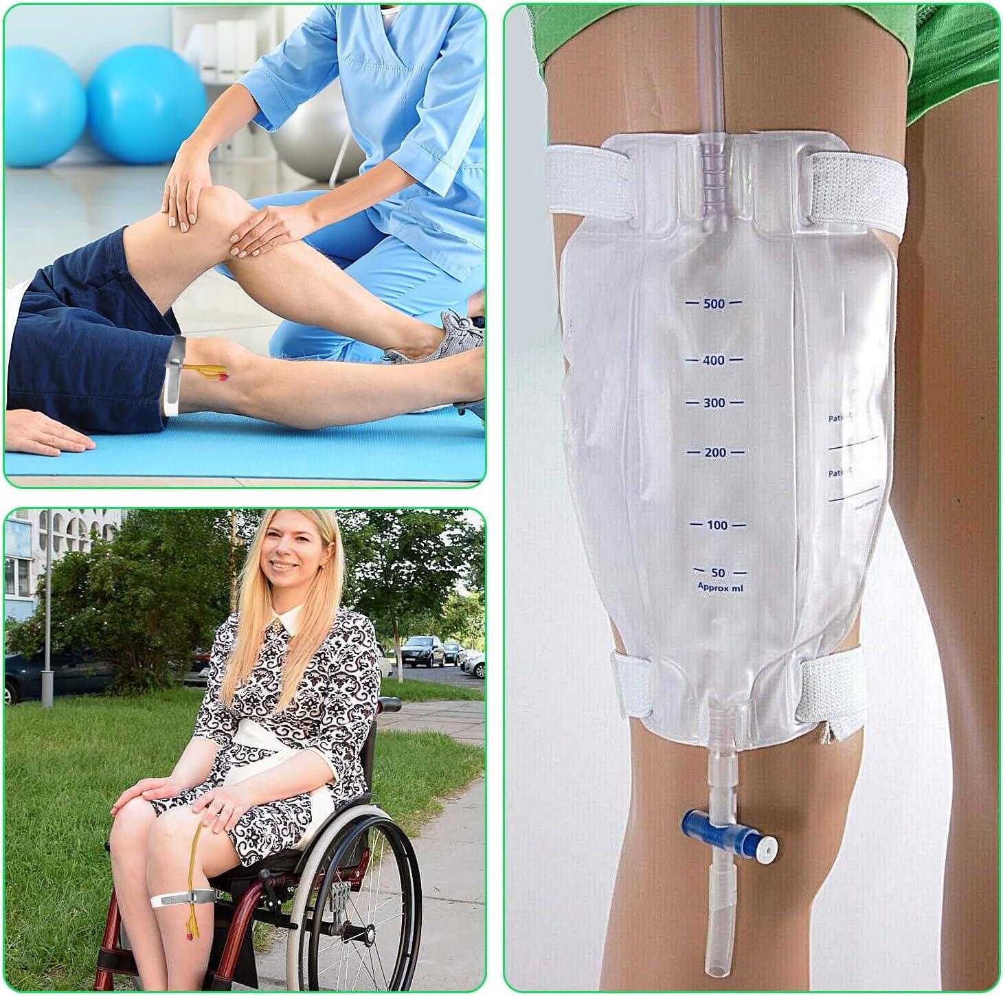 10 Pieces Catheter Leg Bag Suit 5 Anti Slip Catheter Holders And 5 Catheter Leg Straps For 0691