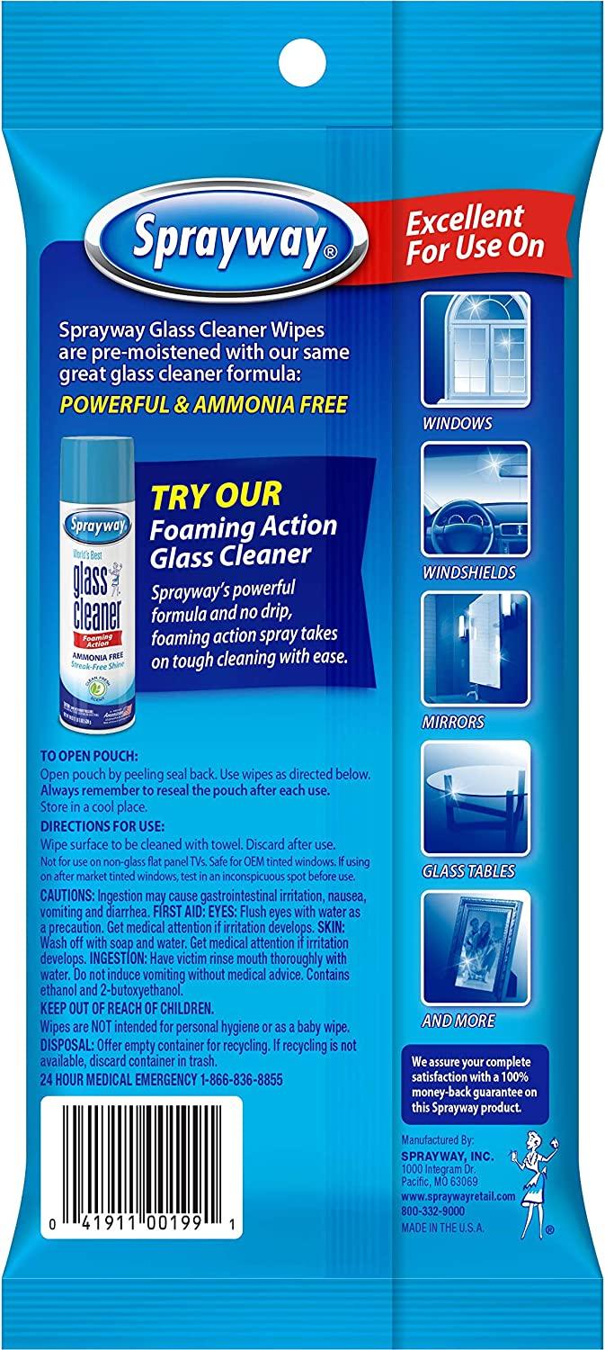 Sprayway World's Best Glass Cleaner Wipes