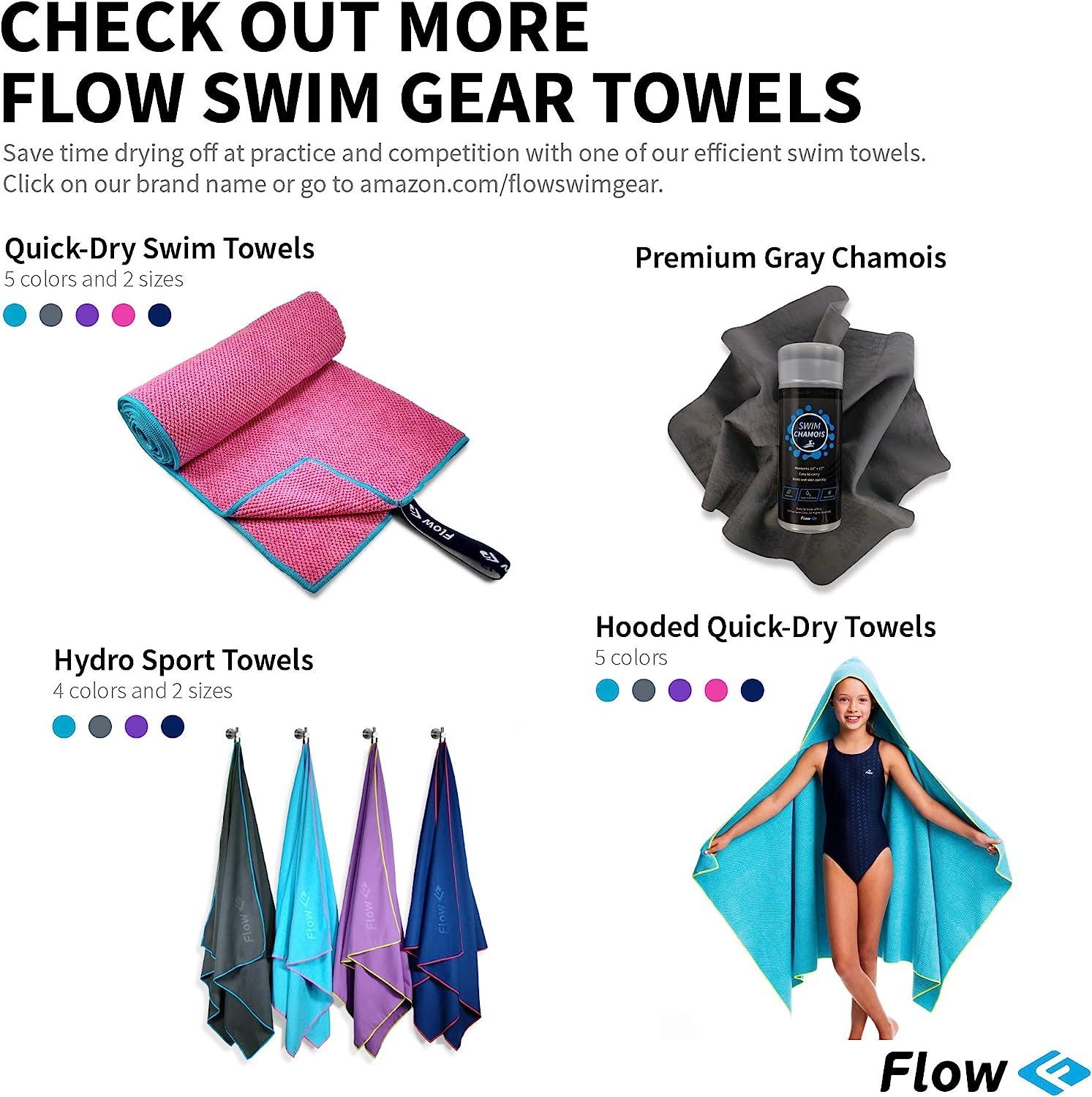  Flow Swim Chamois Towel - 26 x 17 (Aqua) : Sports & Outdoors