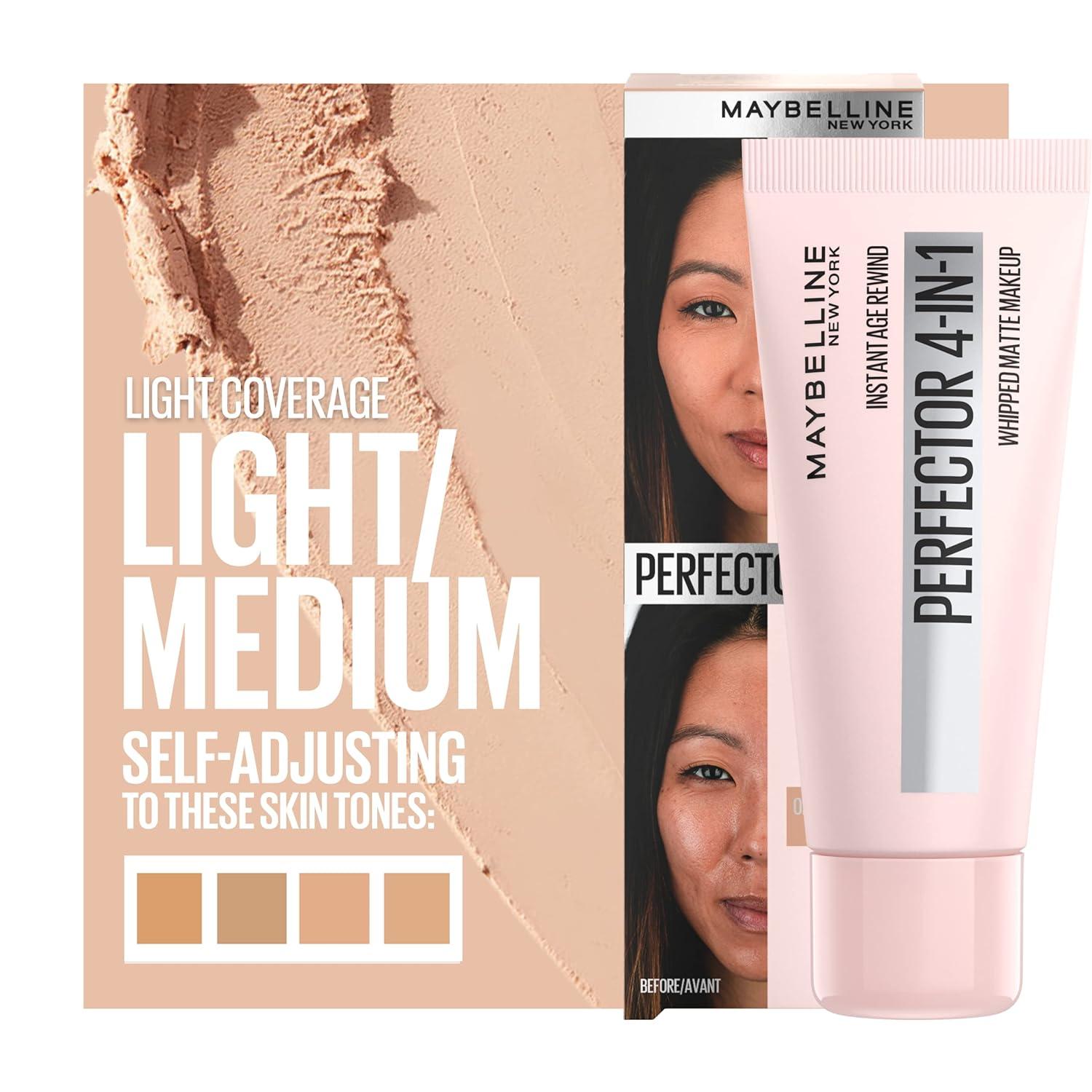 Maybelline New 1 Perfector Light/Medium Instant 02 Age York Rewind Instant Makeup 4-In-1 Matte Count