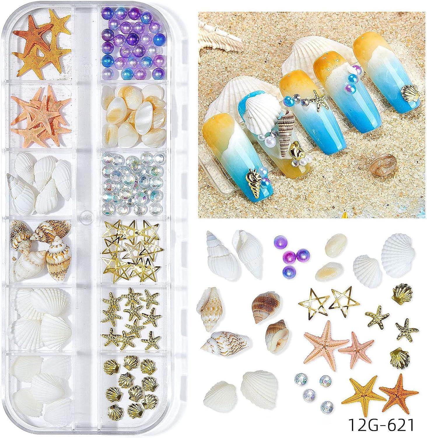 Summer Ocean Nail Art Stickers Spring Flower Nail Decal Luxury Bronze Black Marine  Nail Art Supplies Seashells Beach Ocean Nail Designs for Women 3D  Self-Adhesive Flower Nail Stickers Manicure Decor : Amazon.in: