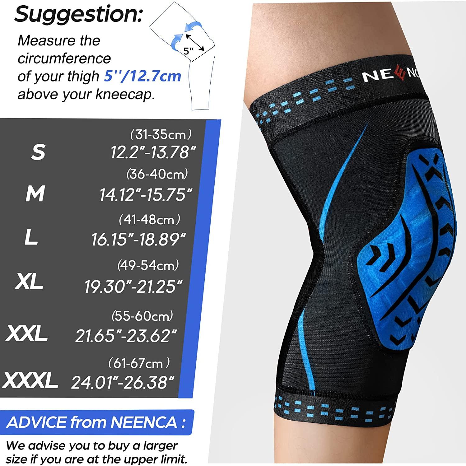 NEENCA Professional Knee Brace, Compression Knee Sleeves Support with  Patella Sponge Pad, Premium Ultra-Thin Knee Pads for Knee Pain, Running,  ACL, Arthritis, Joint Pain, Meniscus Tear, Sports. ACE-58 ACE-58 Large