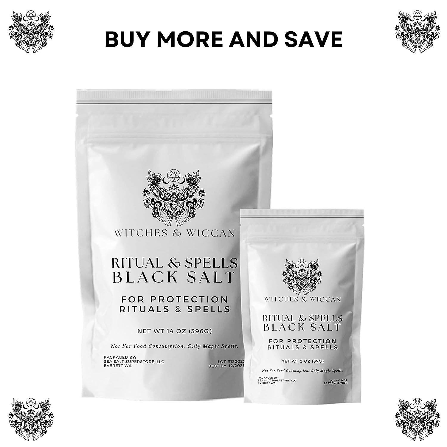 Sal Negra Fina de Ritual / Witches Black Salt Fine Banish and Protect 1 oz  Bag