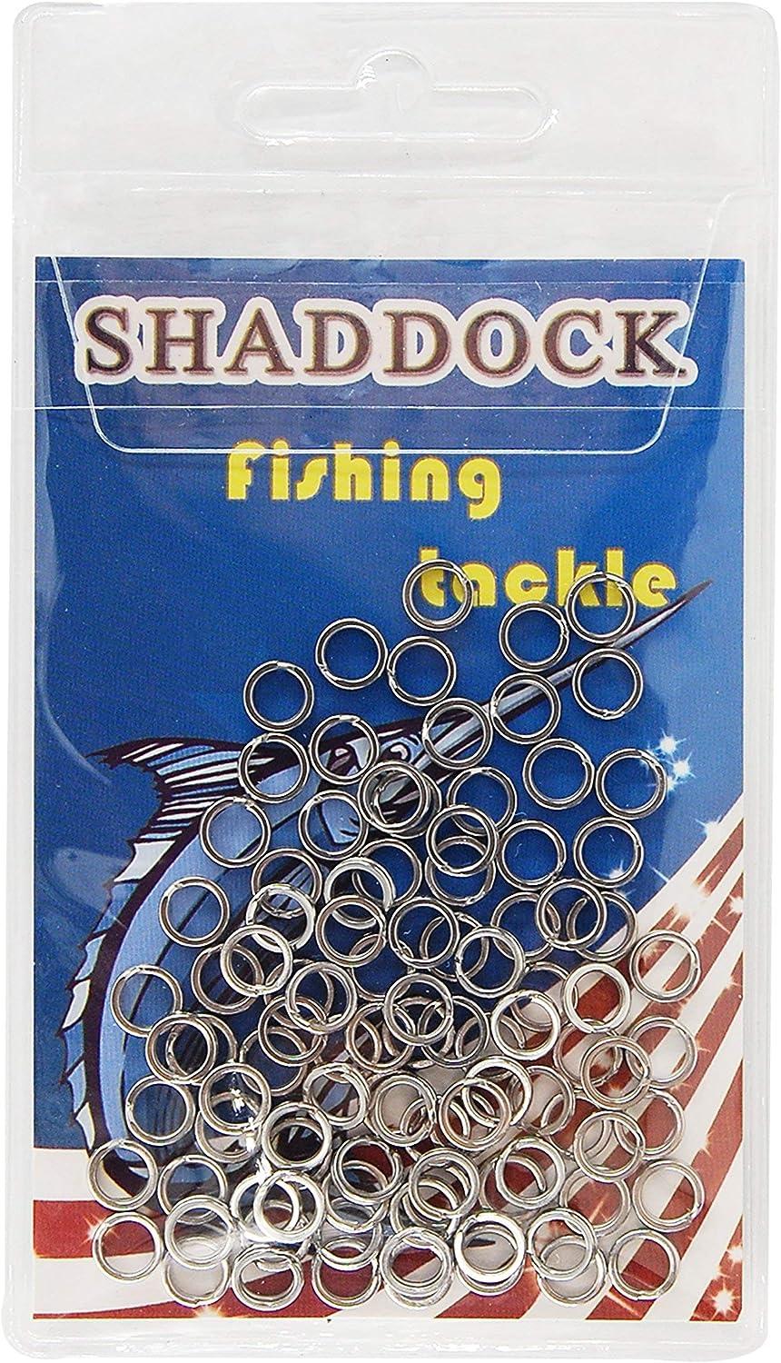 Suyin 50Pcs Stainless Steel Fishing Split Rings Fishing Tackle Ring Chain  Fishing Lures Connector Flat Split Rings 