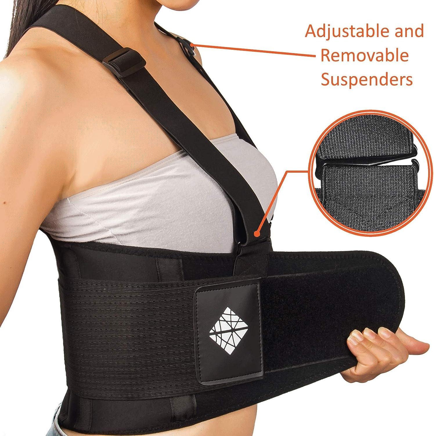 Sport Aid Back Brace with Suspenders, Medium/Large, Black – Save Rite  Medical