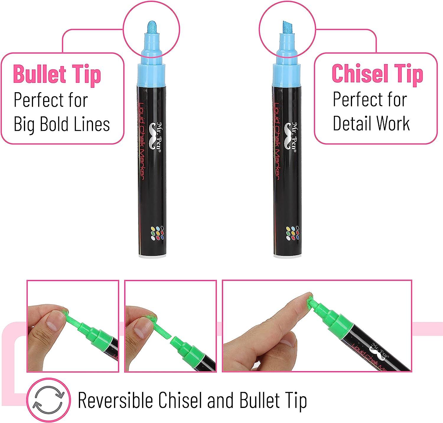 Mr Pen Liquid Chalk Marker Pen for Chalkboards Signs Windows Green Set Of 4