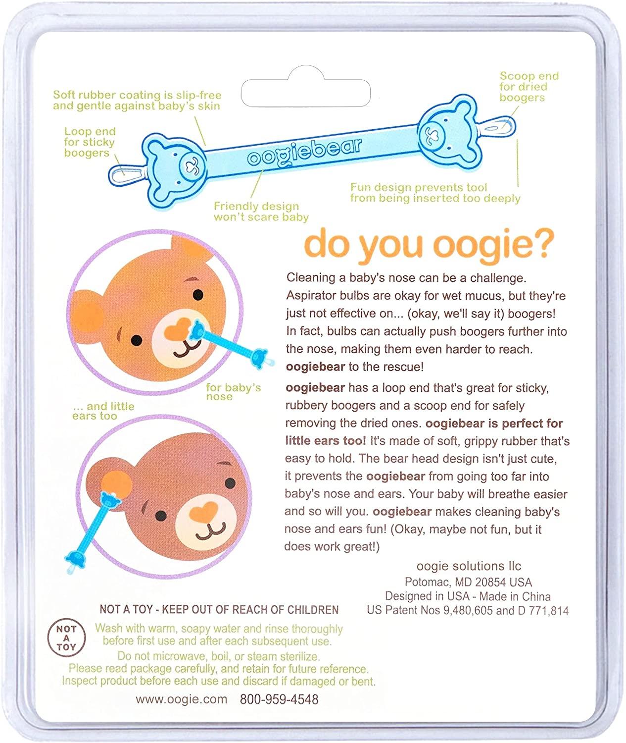 oogiebear - The Safe Baby Nasal Booger and Ear Cleaner - Baby Shower  Registry Essential, Easy Baby Nose Cleaner Gadget for Infants and Toddlers