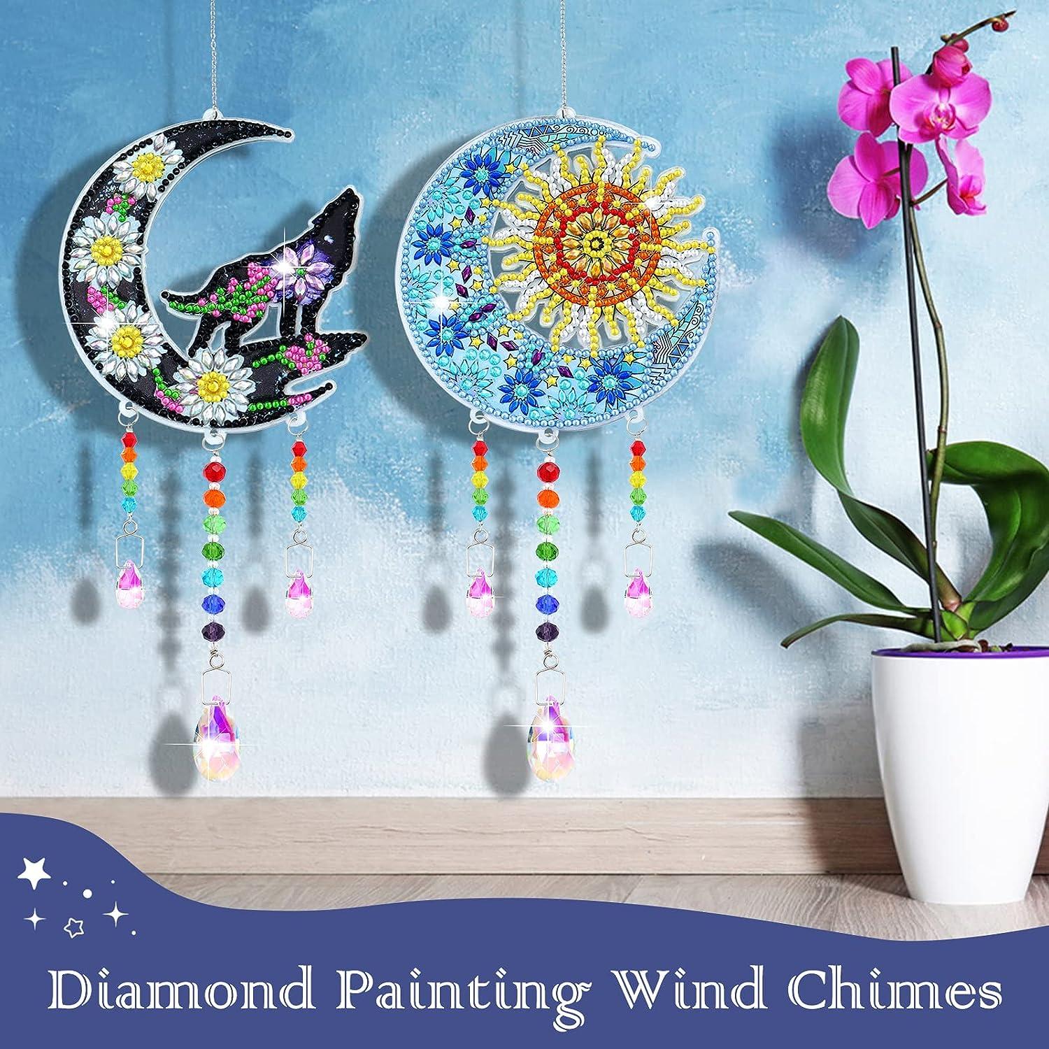5D Diamond Painting Kits Diamond Painting Sun Catchers,Diamond Painting  WindChimes,Double Sided Diamond Art Suncatchers Hanging crafts for Adults  Kids