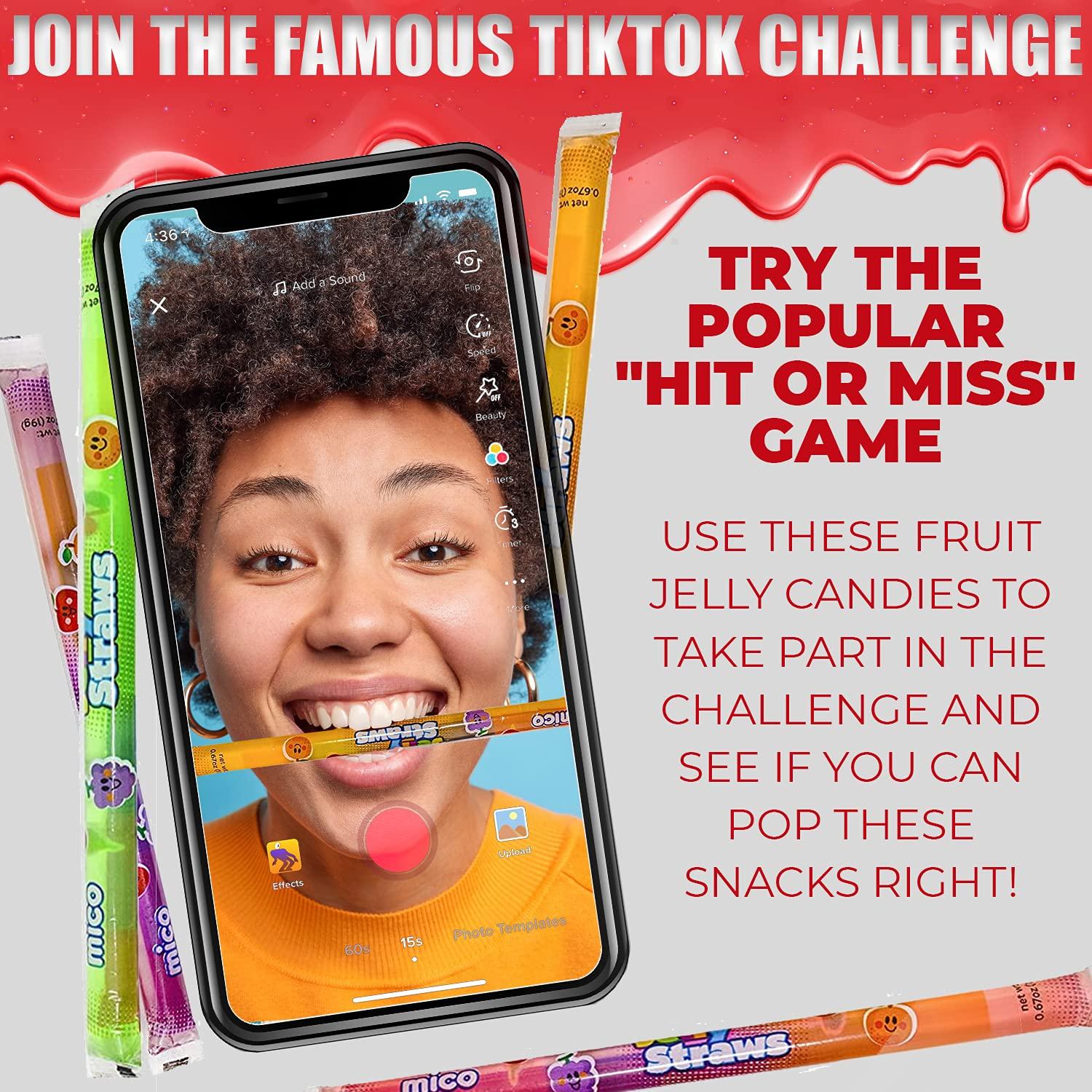 Fusion Select Jelly Fruit Snack Tik Tok Challenge Hit or Miss - Fruit-Shaped  Jelly- Assorted Flavors Strawberry Orange Apple Pineapple Grape Mango (Jar)