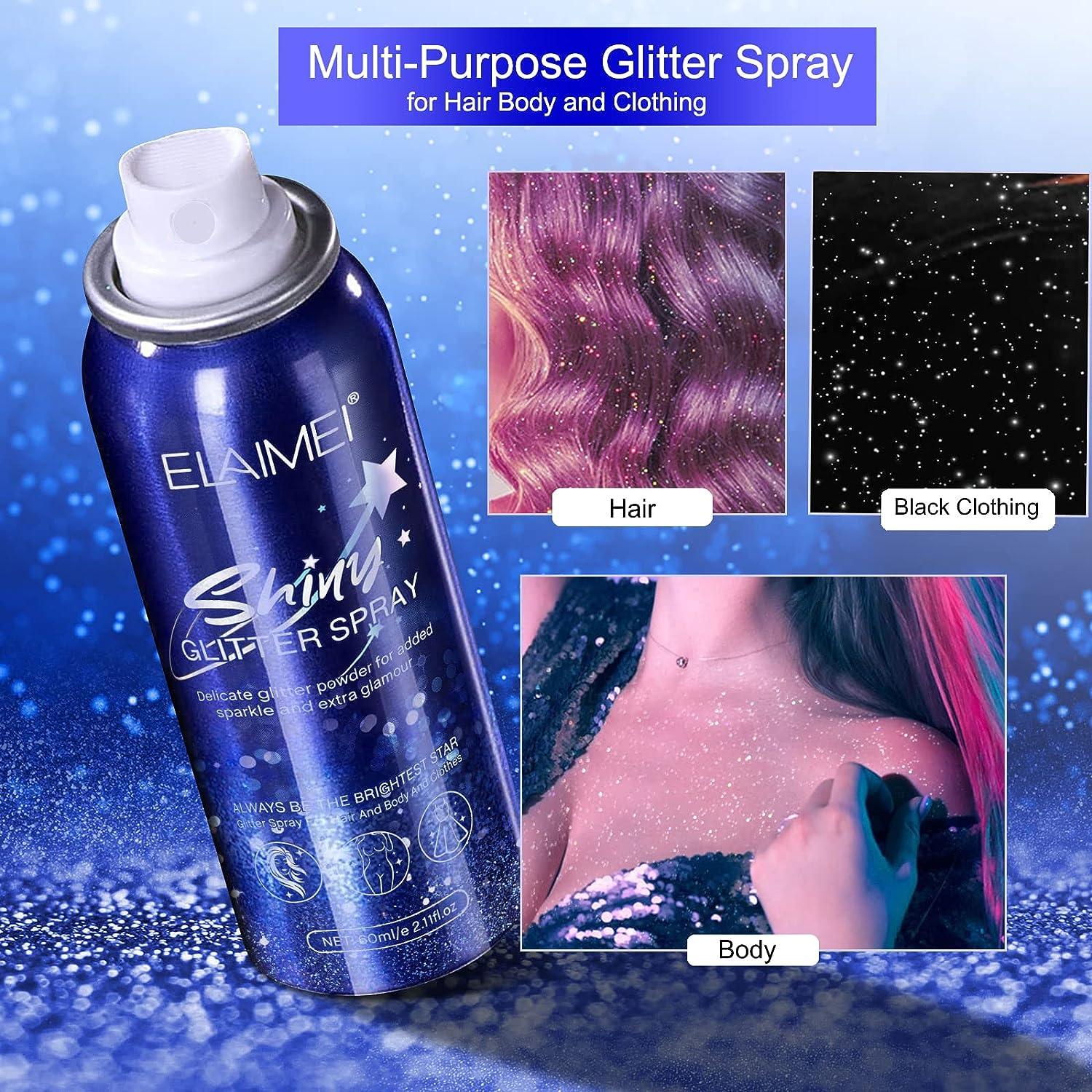 Shiny Glitter Spray, Body Glitter Spray, Hair Glitter Spray, Glitter Spray  for Hair and Body ( 2.11 oz ) 