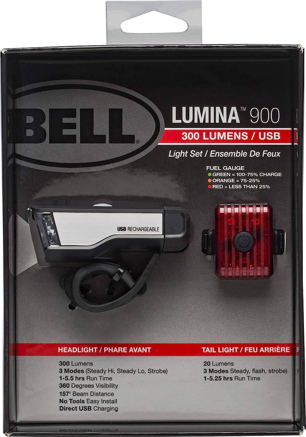 Bell Lumina 900 USB Rechargable Bicycle Light Set