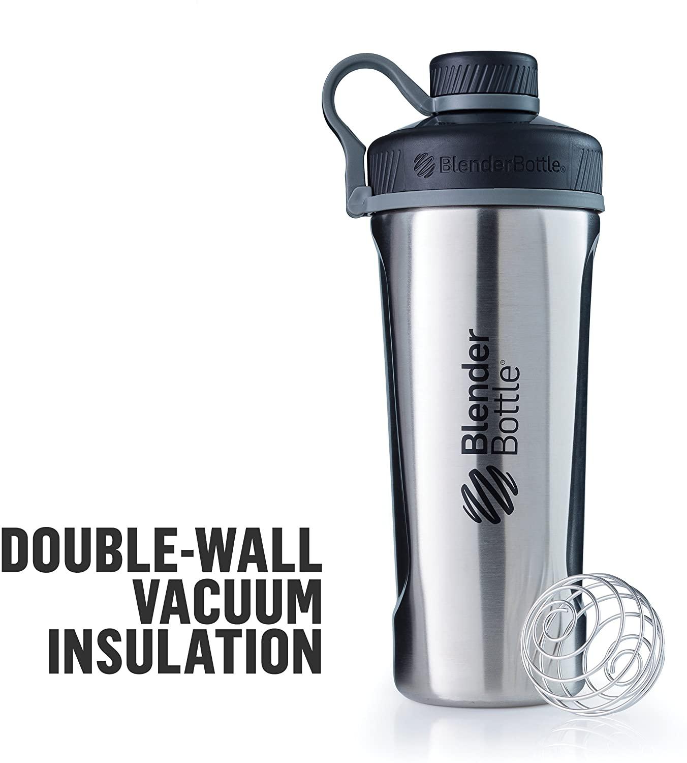 DUAL SHAKER  » 24 oz Insulated Stainless Steel Shaker Bottle-Rugged