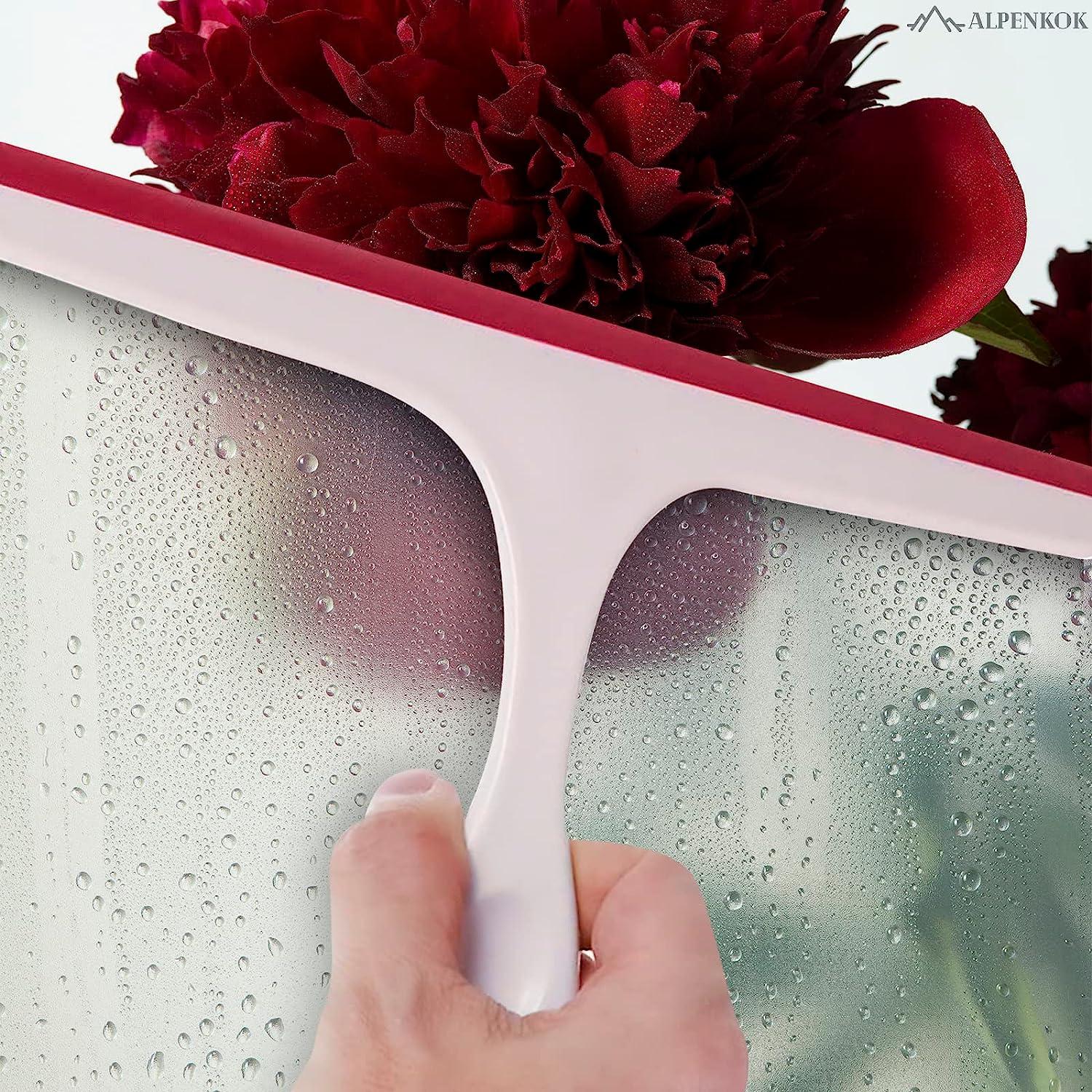 Mini Squeegee Scraper Cleaning Tool Multi-Purpose Squeegee in Cute Design  No Handle for Window Glass Shower Door Gray 