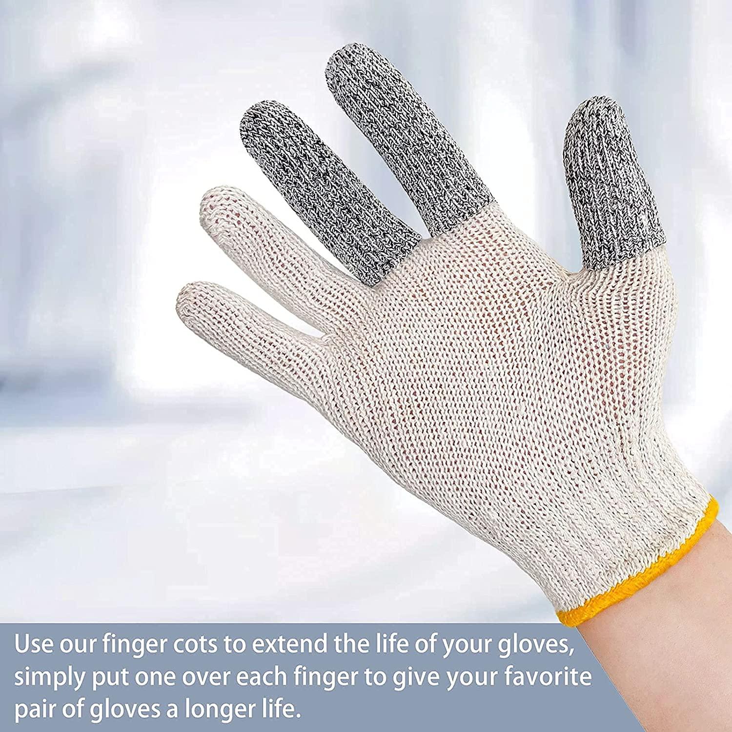 Evridwear 20PCS Finger Cots Cut Resistant Finger Sleeves,Glove Life  Extender, Thumb Protectors Finger Covers Fingertip Protector for Cutting,  Handicrafts, Craft, Kitchen, Sculpture Large/X-Large (20 Count)