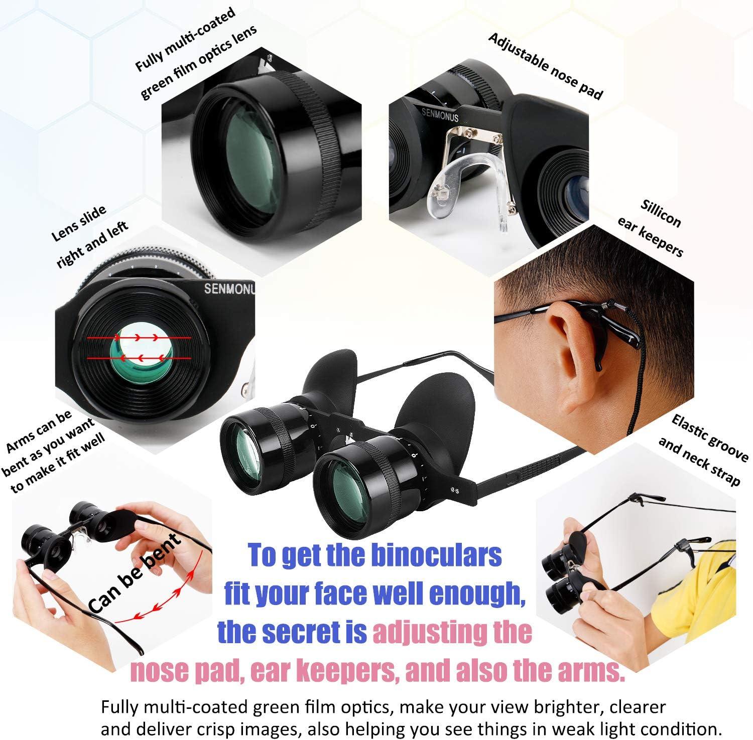 Fishing Binoculars Glasses Magnifying Telescope for Bird Watching Sports  Concerts Tv Adults Kids Outdoor Hands Free Glasses 