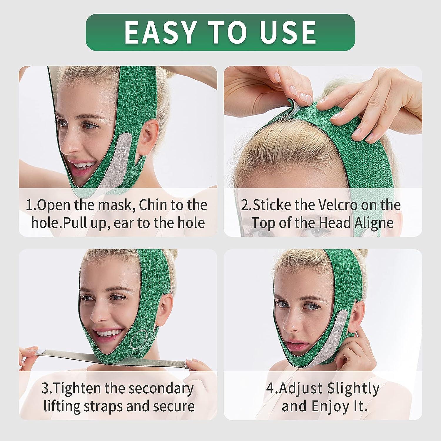 Double Chin Face Slimming Strap Reducer Belts - Breathable Compression Chin  Bandage, Face Lifting Bandage, V Shaped Face Mask Double Chin Strap, V