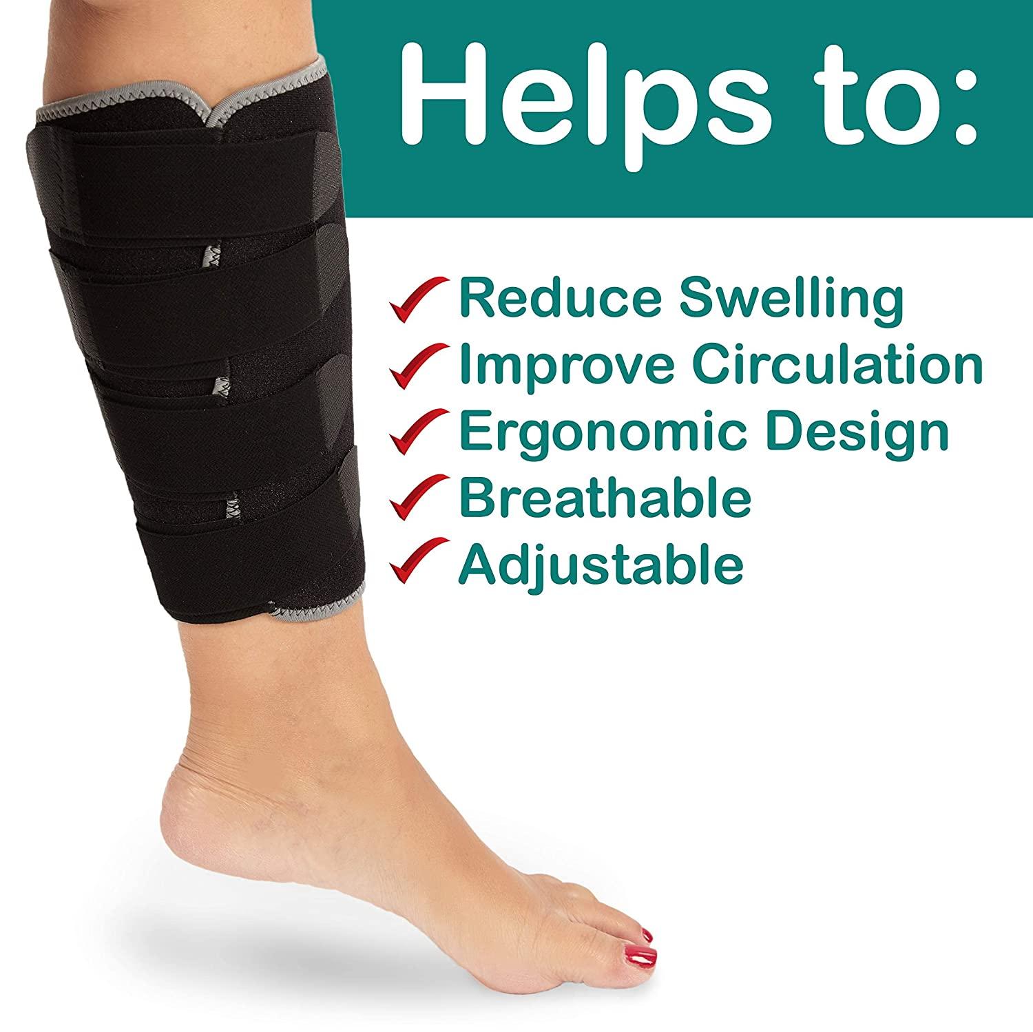 Copper Calf Sleeve Support Brace Shin Splint Compression Leg Wrap Pain  Relief