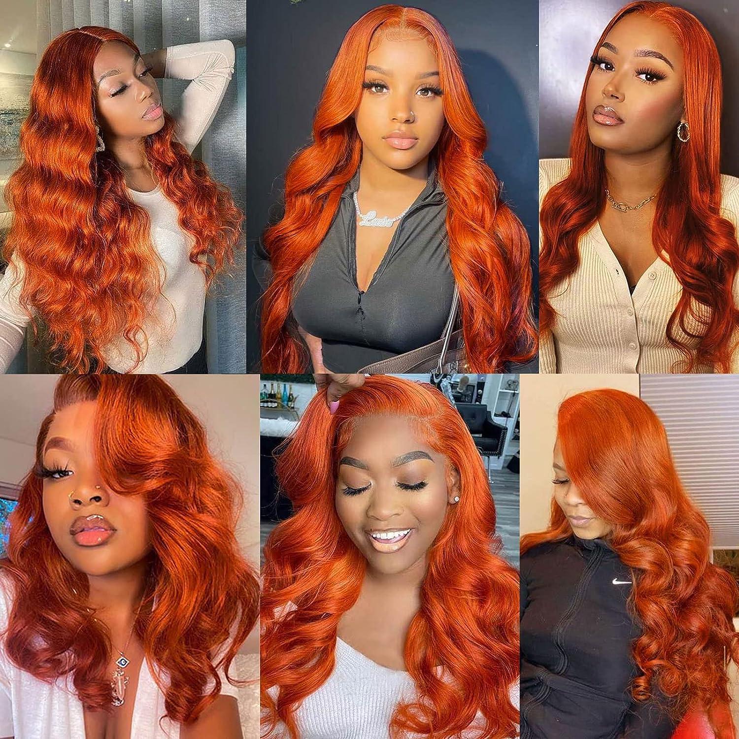 Ginger Wigs Pre Plucked Ginger Lace Front Wigs Human Hair For Sale  -Alipearl Hair