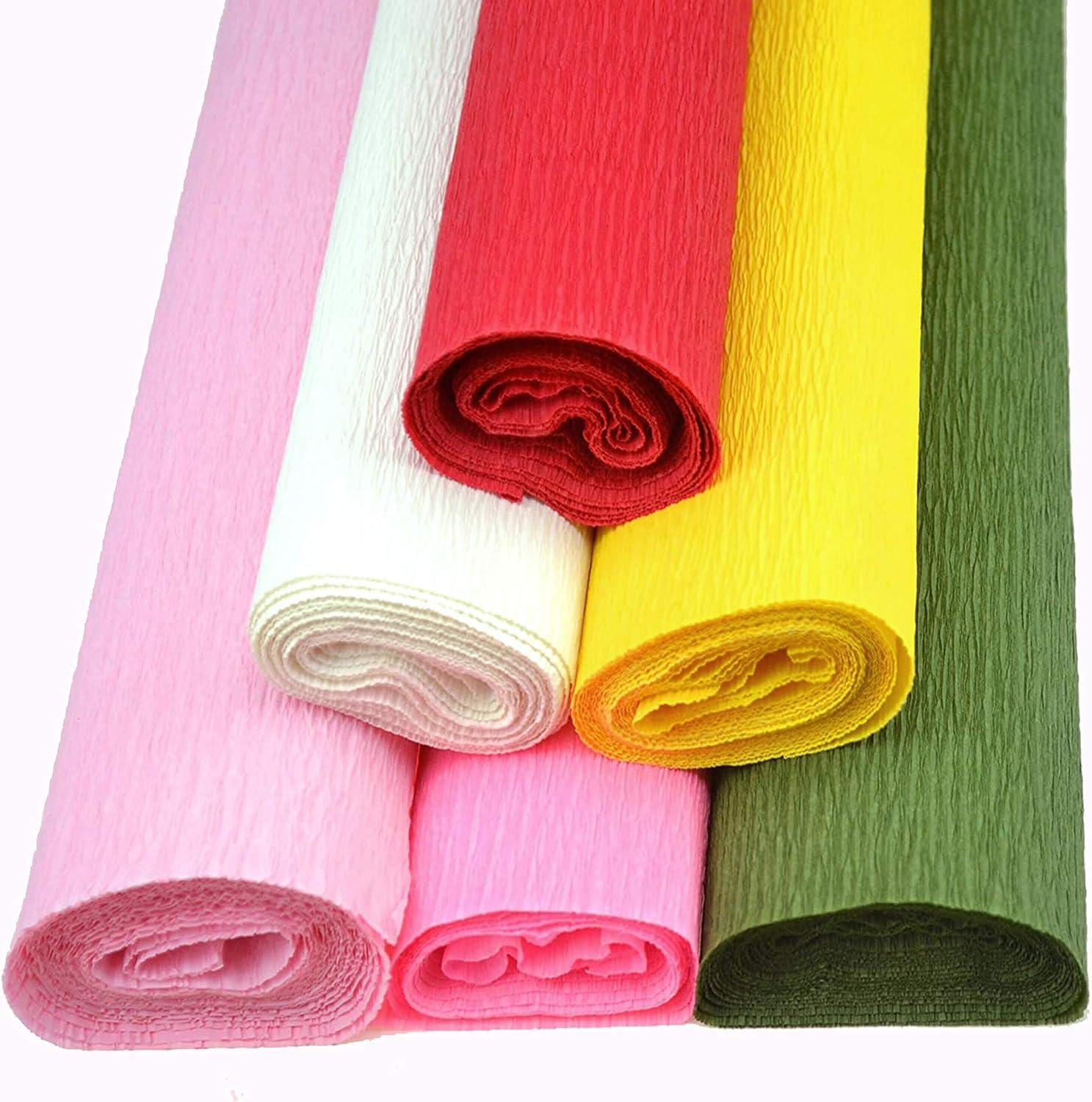 Star Best Packing Crepe Paper Rolls 12 Colors Available Wide Crepe Paper  Streamer 18Inch X 8.2 Feet Each Roll for Crepe Paper Flowers Gift Wrapping  Floral Artwork Assorted Color Crepe Paper Sheets
