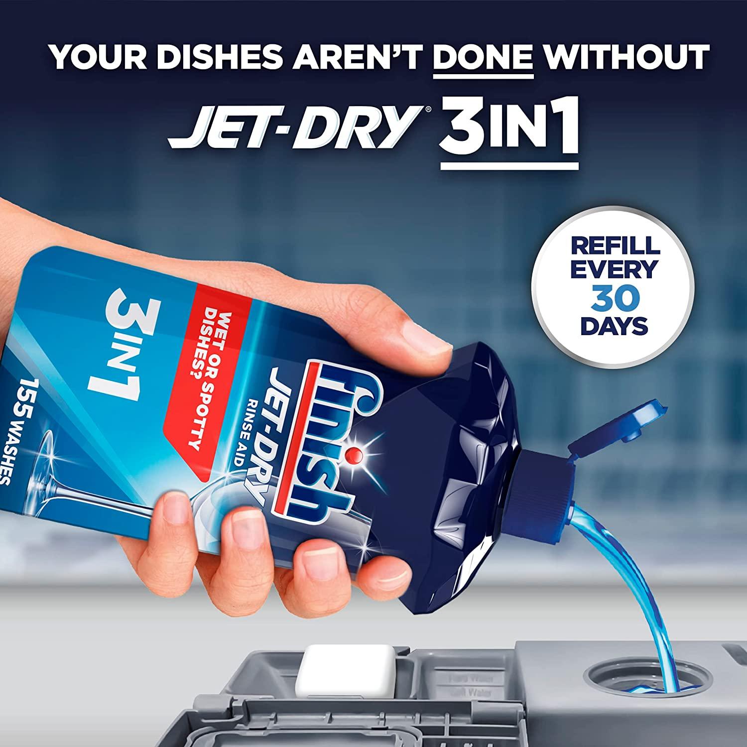 Finish Jet-Dry Rinse Aid Dishwasher Rinse & Drying Agent Prevents