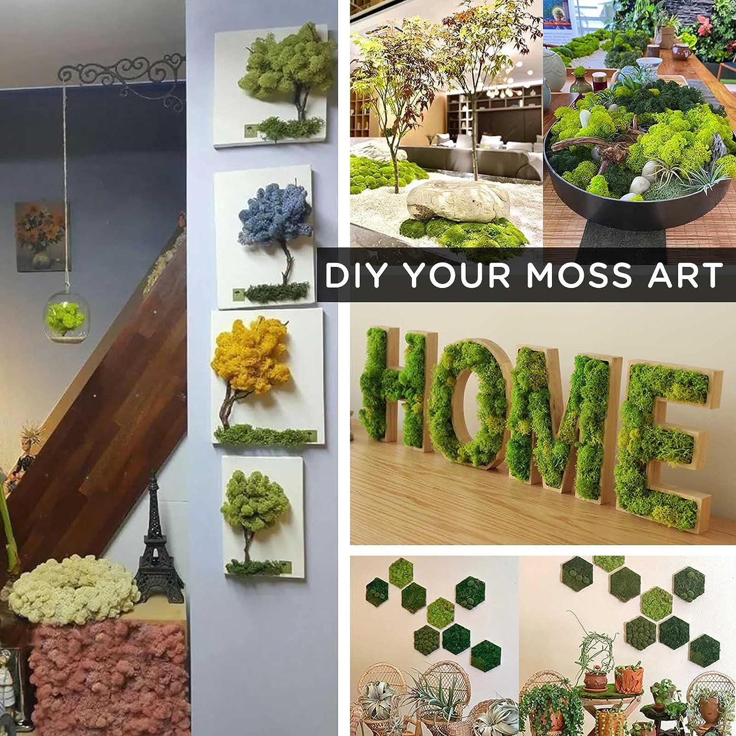 artificial moss, flower plants& artificial moss floral decorative moss for  pot plants garden crafts house flowers tree indoor