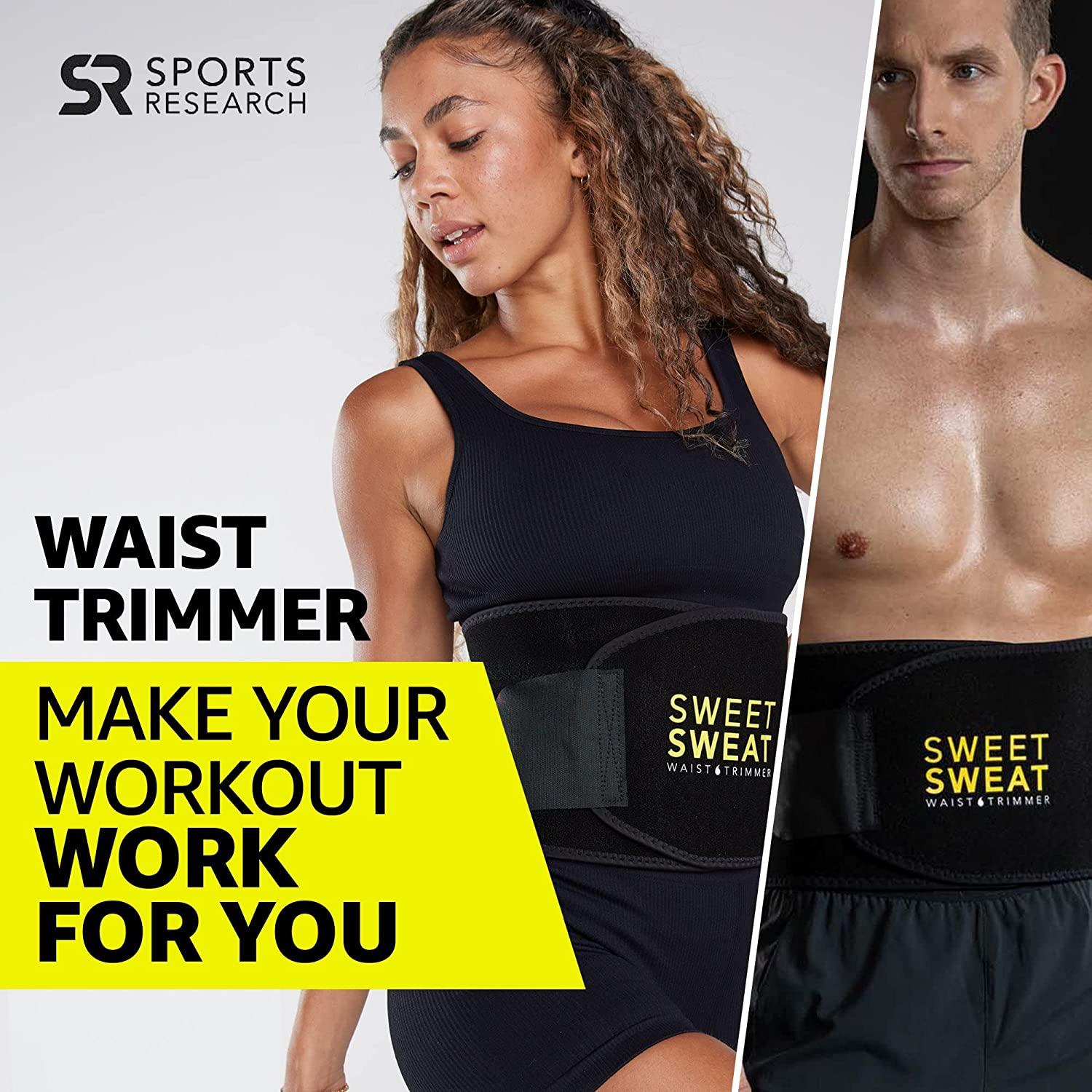 Sweet Sweat Waist Trimmer, Medium, Black & Yellow, 1 Belt