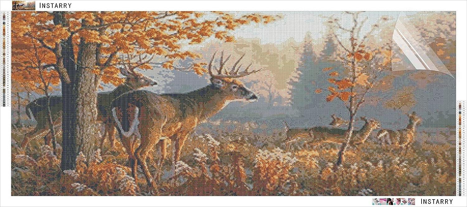 Instarry DIY 5D Diamond Painting Large Size Natural Scenery Cross Stitch  Embroidery Living Room Kitchen Decorations Wall 39.4x15.7 inch