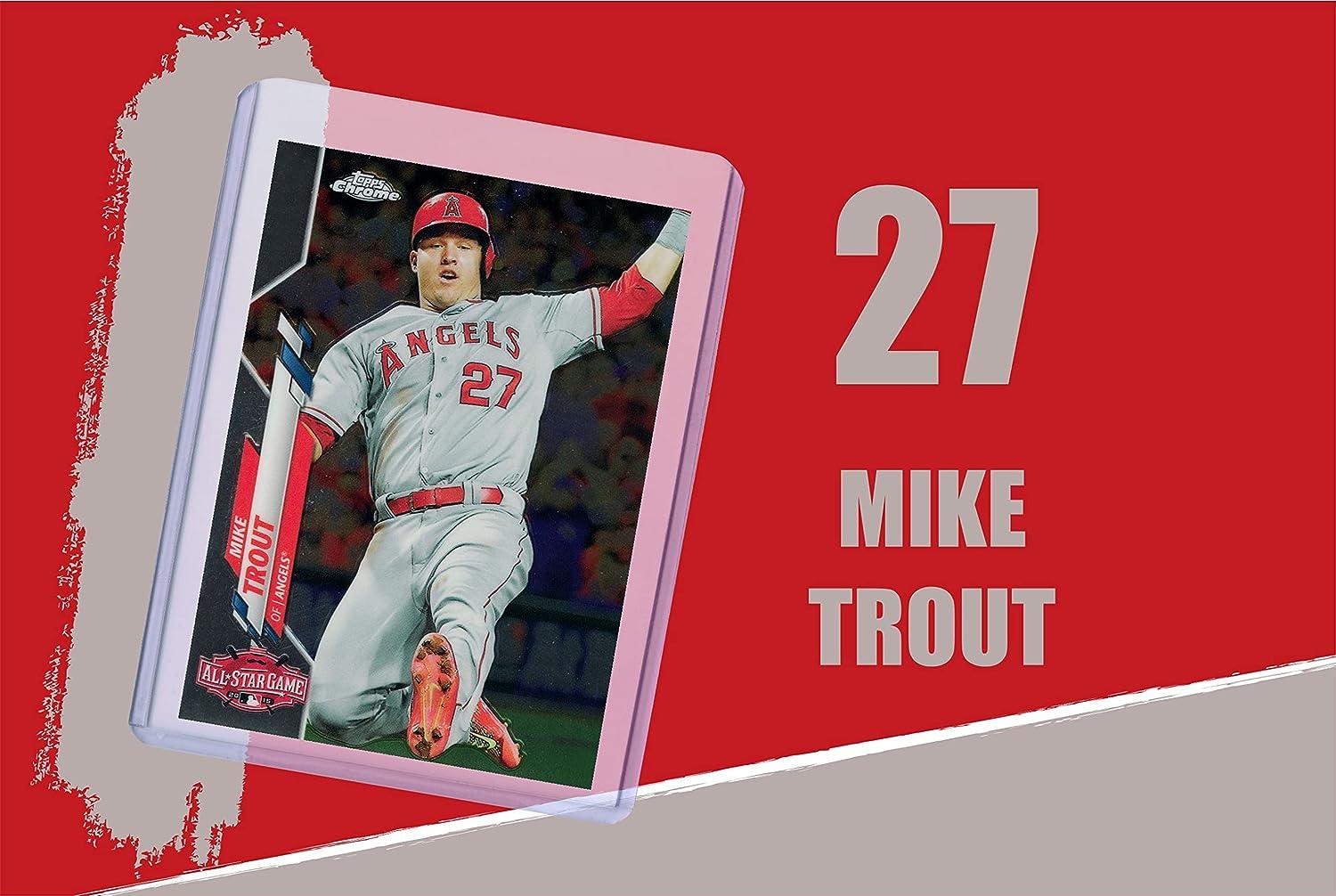Mike Trout (5) Assorted Baseball Cards Bundle - Los Angeles Angels