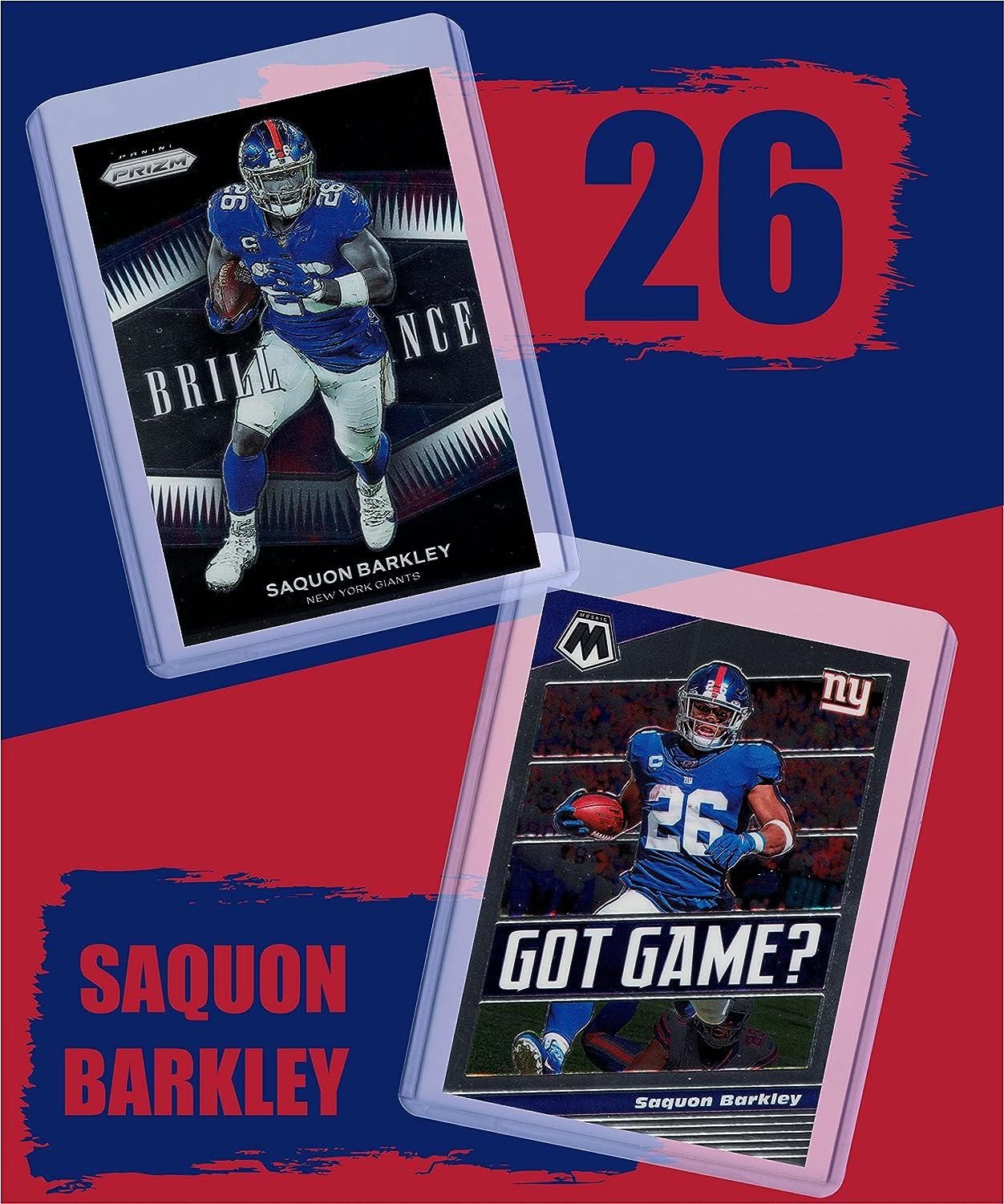 Saquon Barkley Football Cards (5) Assorted Bundle - New York