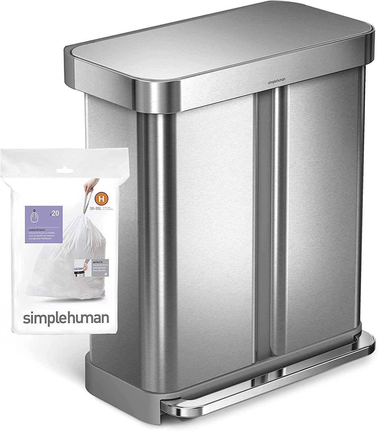 SimpleHuman (CODE B) Drawstring Custom Fit Trash Can Liners 6