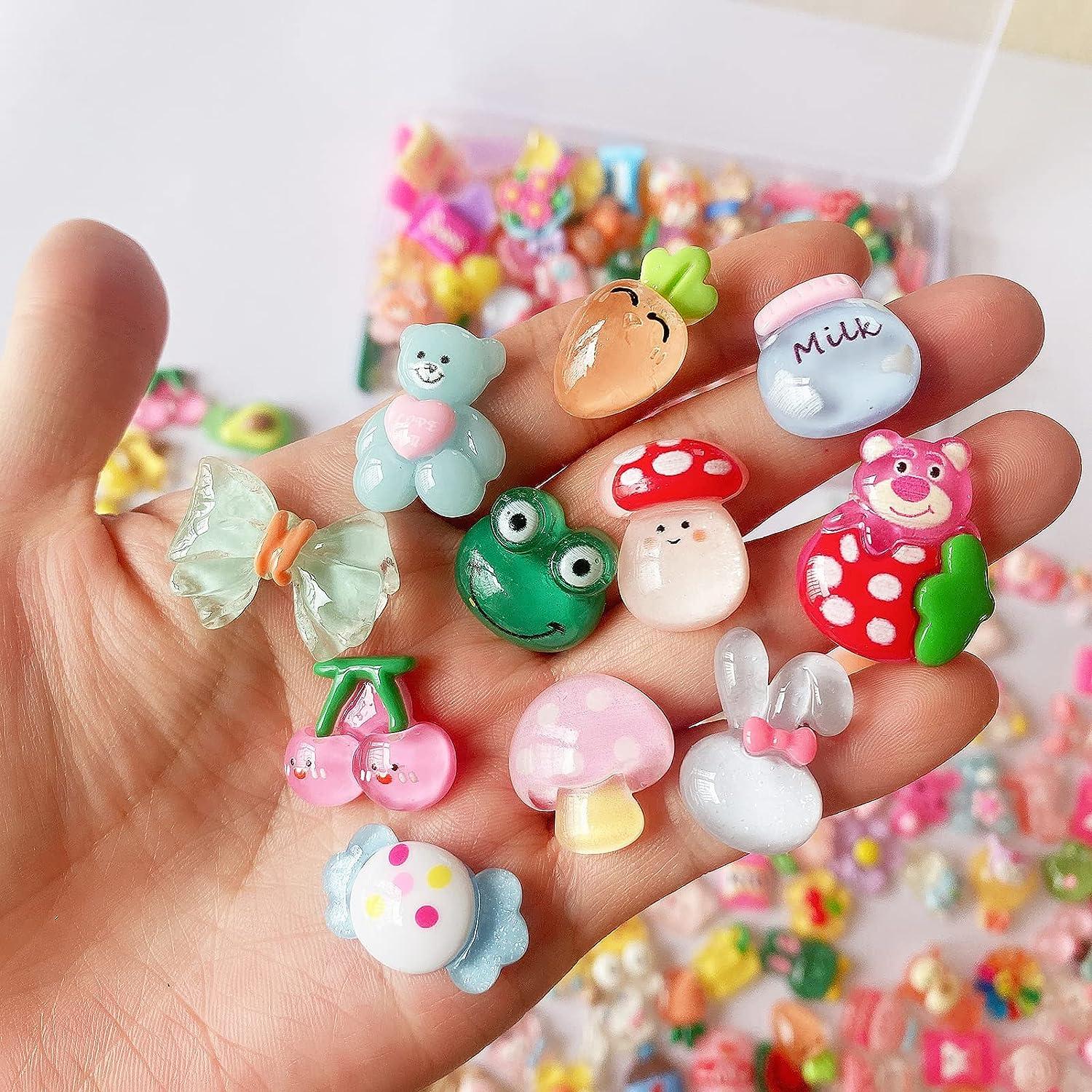 Mixed Cute Green Charms, Animal Charms, Resin Fillers, Slime, DIY