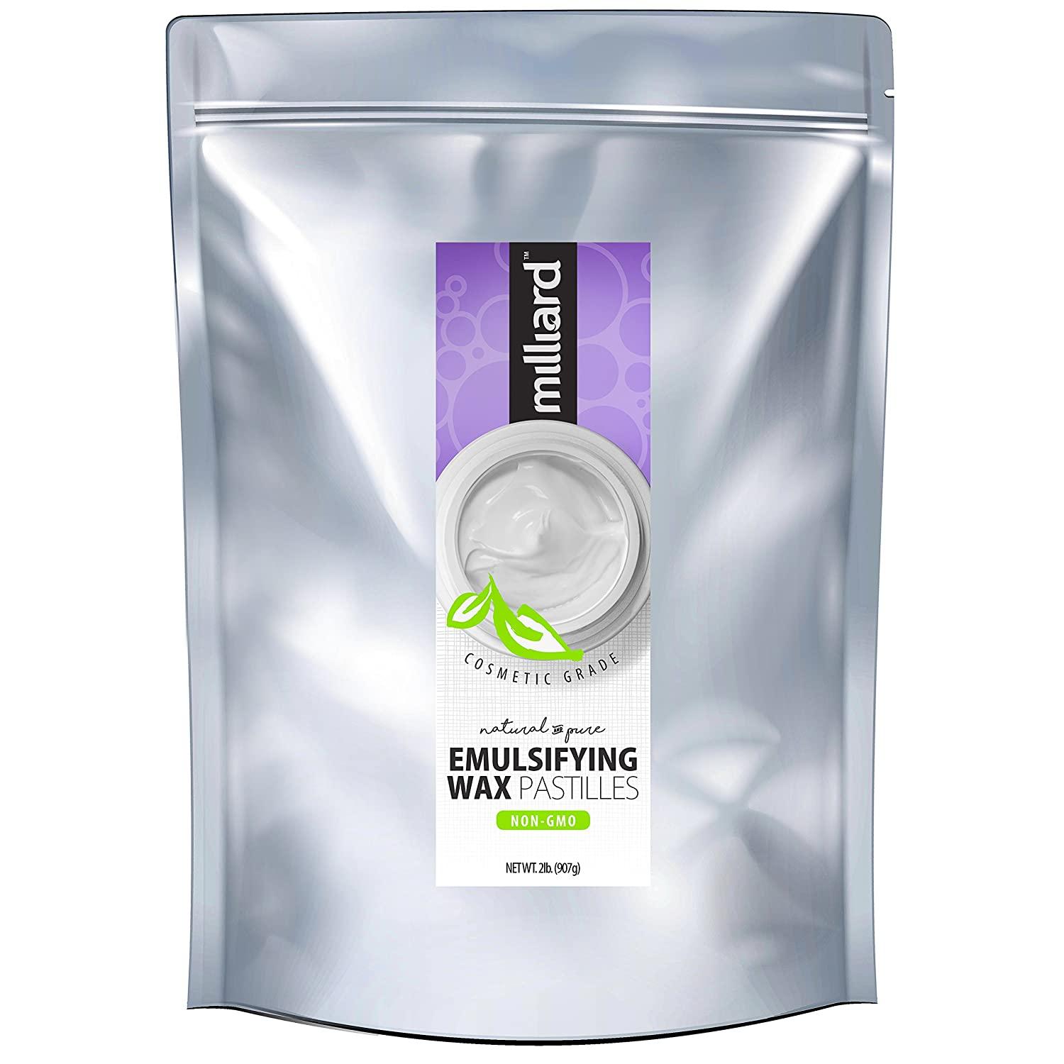 Milliard Non-GMO Emulsifying Wax Pastilles, 2 lbs Resealable Bag, Perfect  for DIY Creams/Lotions