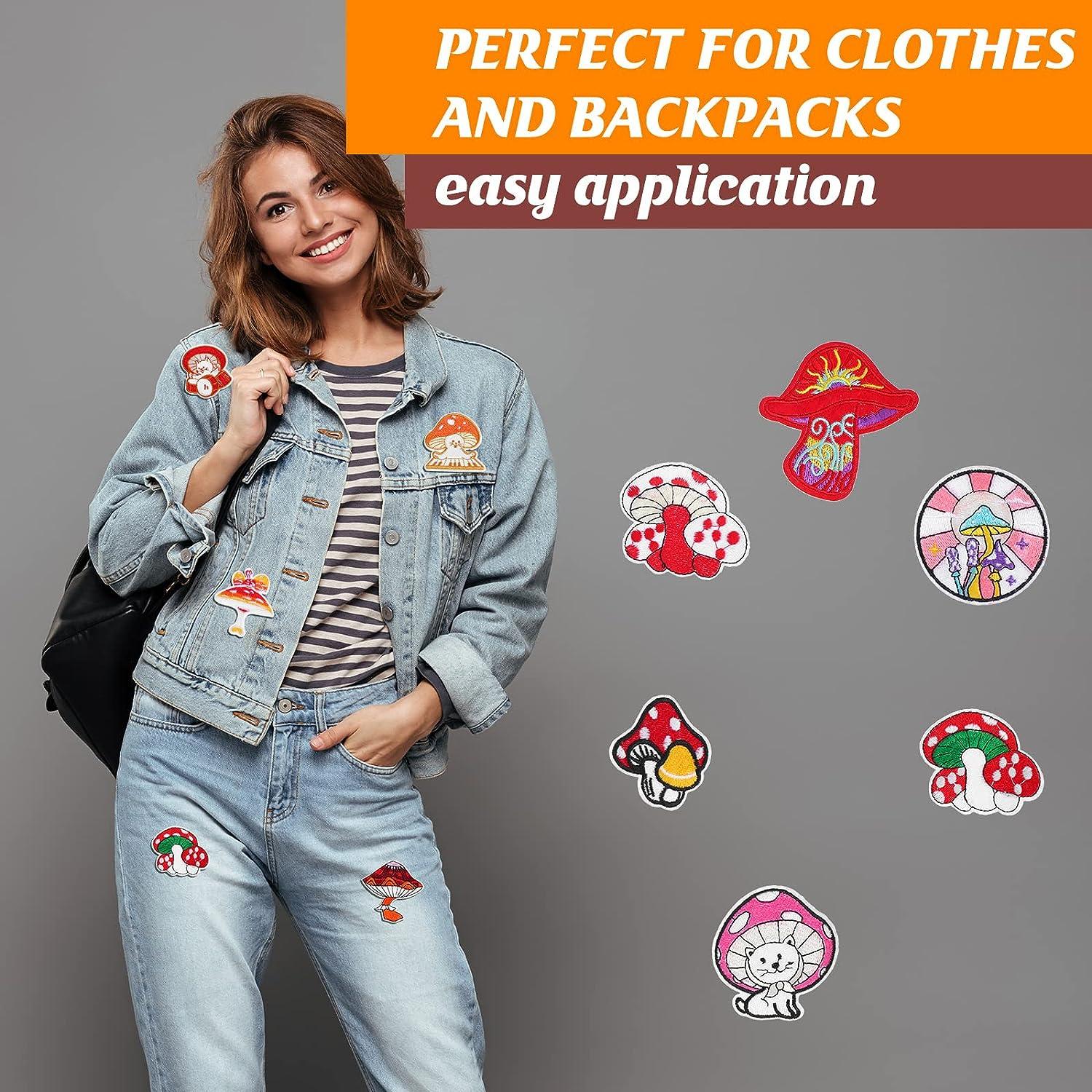 Iron on Patches for Clothing,14 Pieces Patches Embroidered Applique Patches, Sew on Iron on Patches Fabric Repair Patches for Clothes Jeans Jackets