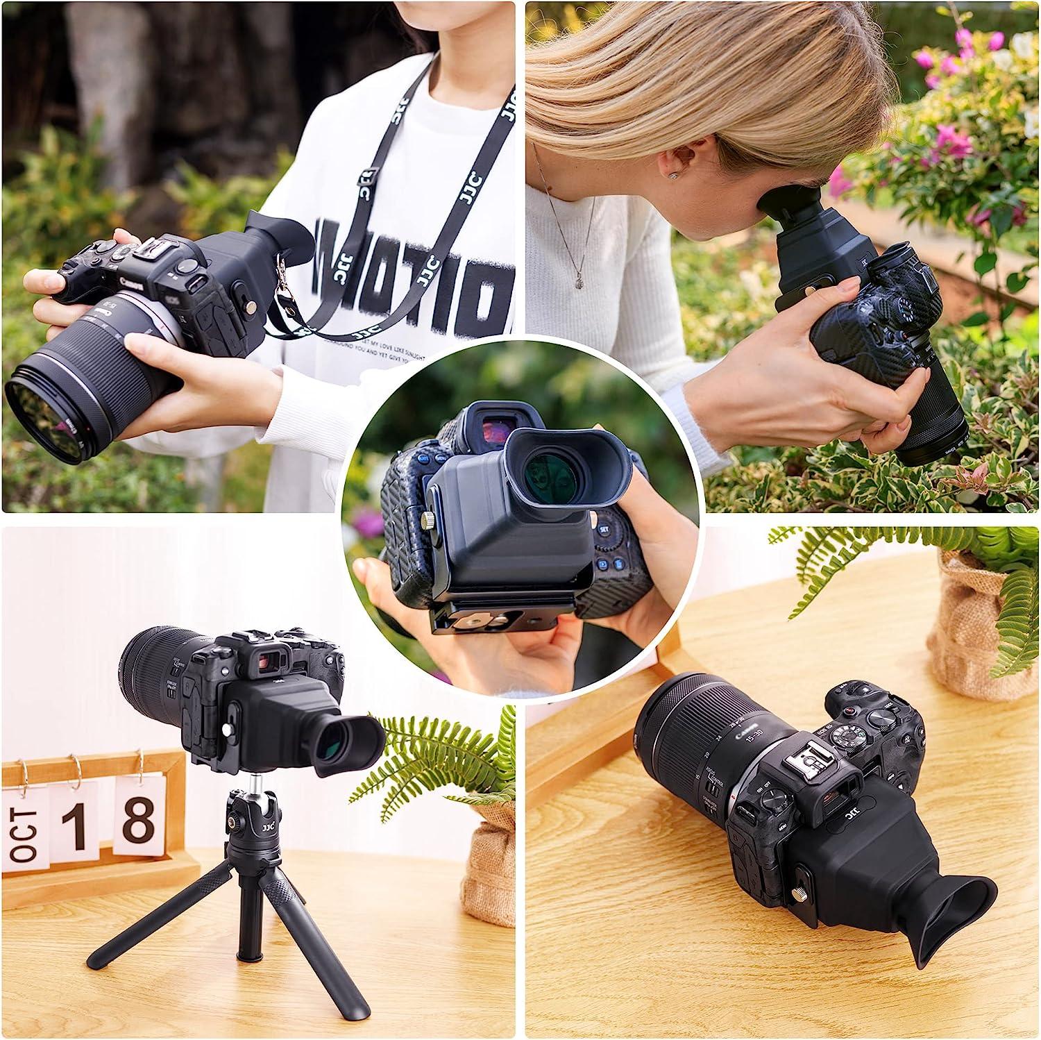 JJC Collapsible Camera LCD Viewfinder, 3X Screen Magnifier