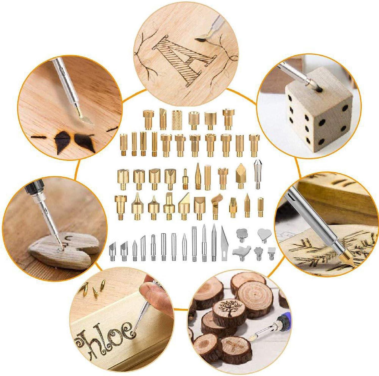 56 PCS Professional Wood Burner Accessories Tool for Pyrography Pen Wood  Embossing Carving DIY Crafts, Creative Tool Set WoodBurner for