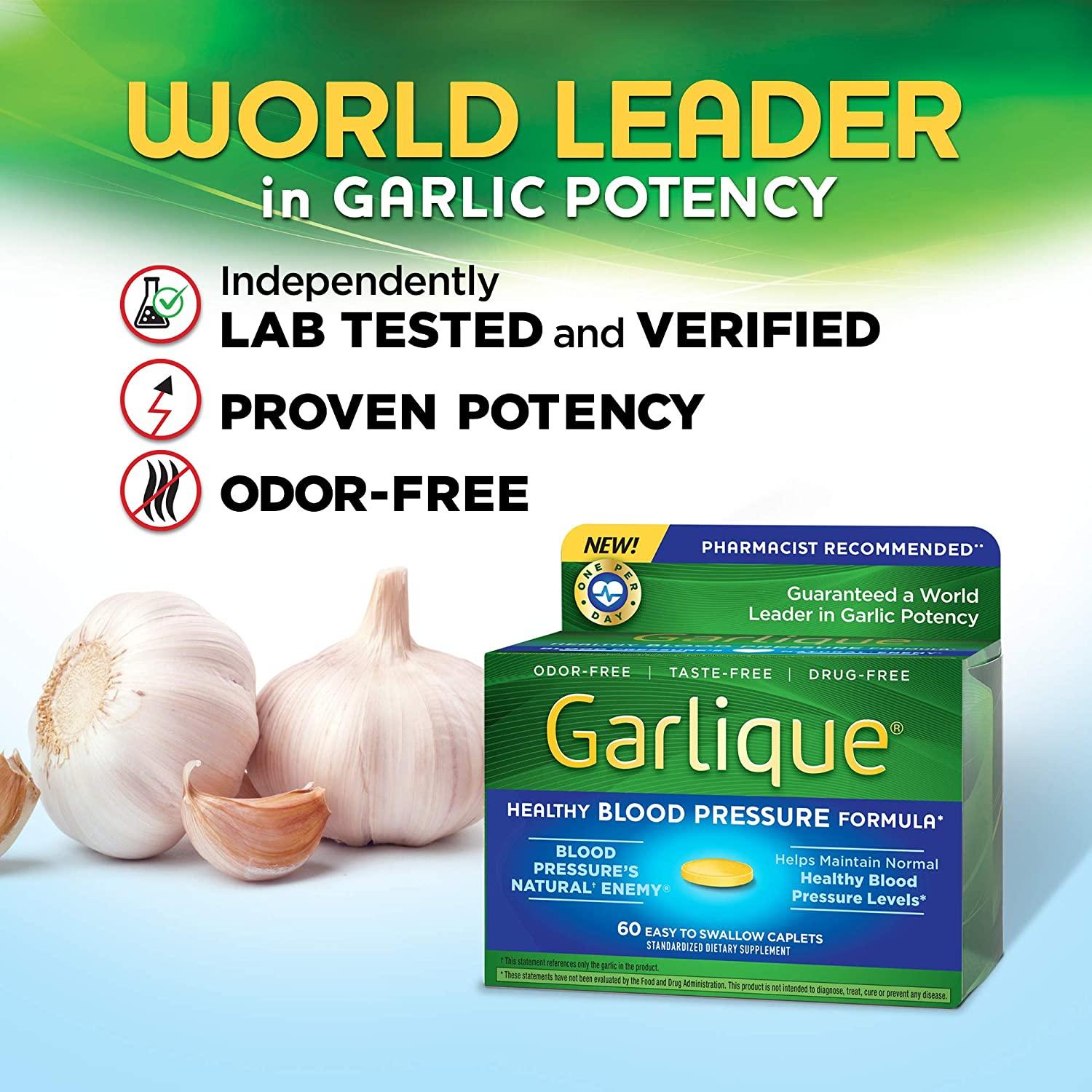 Garlique Garlic Extract Supplement, Healthy Blood Pressure Formula